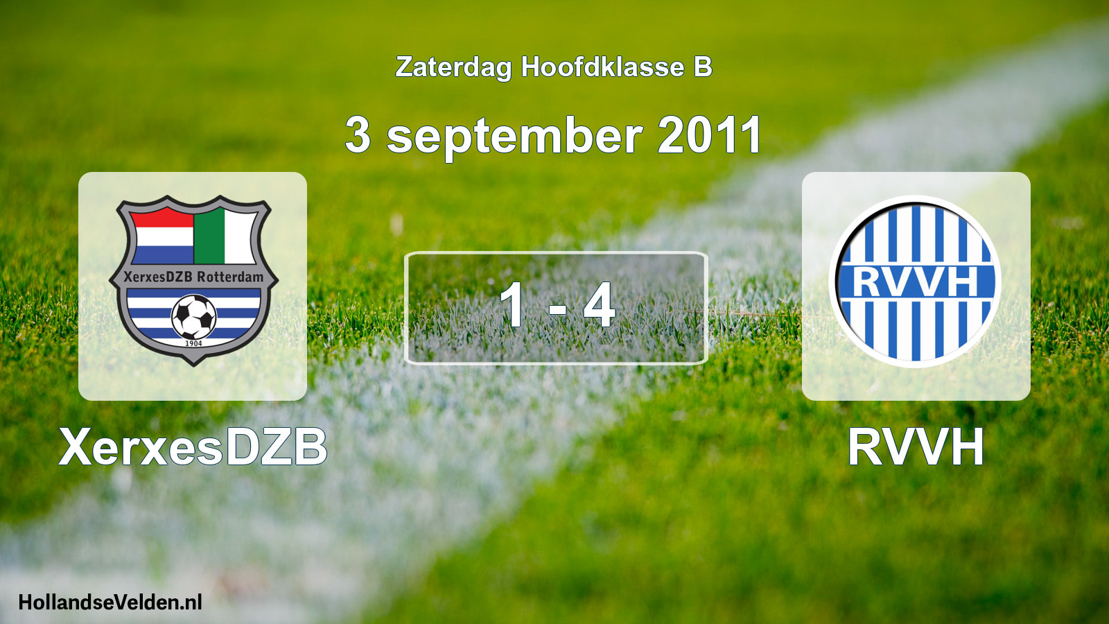 Total number of matches played: XerxesDZB - RVVH 1 - 4 (3 September 2011)
