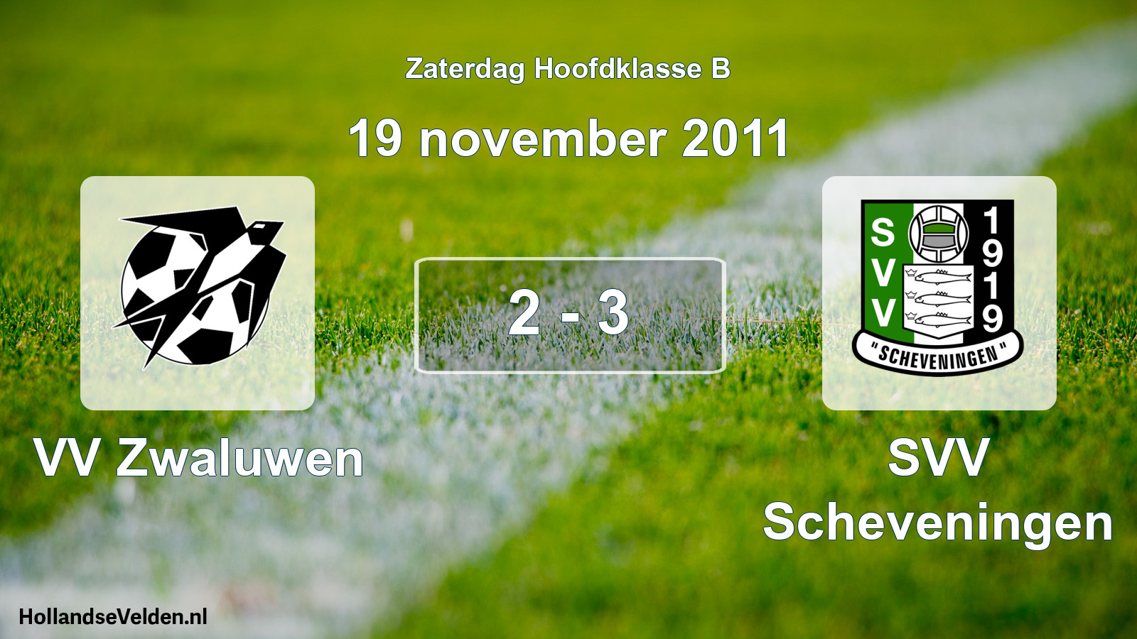 Total number of matches played: VV Zwaluwen - SVV Scheveningen 2 - 3 (19 November 2011)