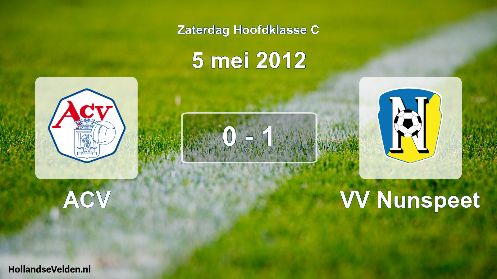 Total number of matches played: ACV - VV Nunspeet 0 - 1 (5 May 2012)