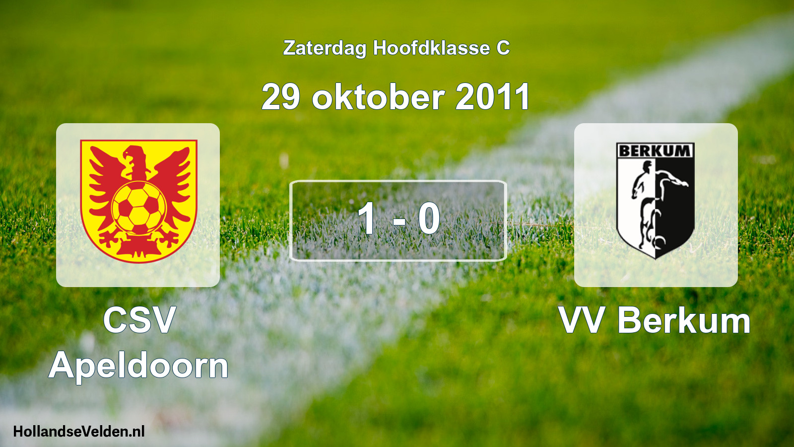 Total number of matches played: CSV Apeldoorn - VV Berkum 1 - 0 (29 October 2011)