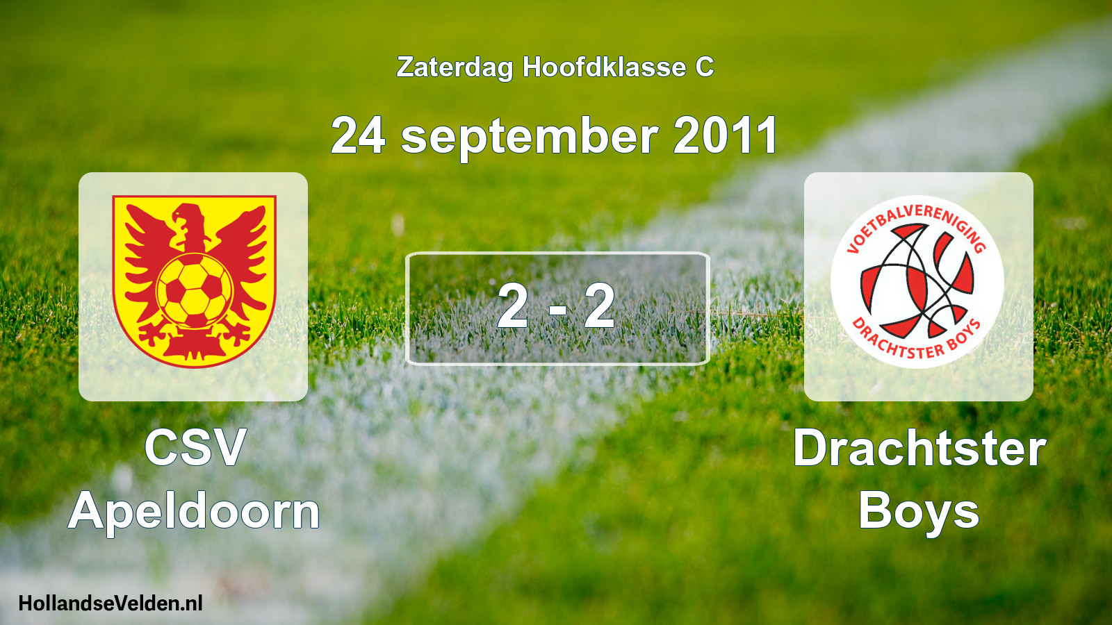 Total number of matches played: CSV Apeldoorn - Drachtster Boys 2 - 2 (24 September 2011)