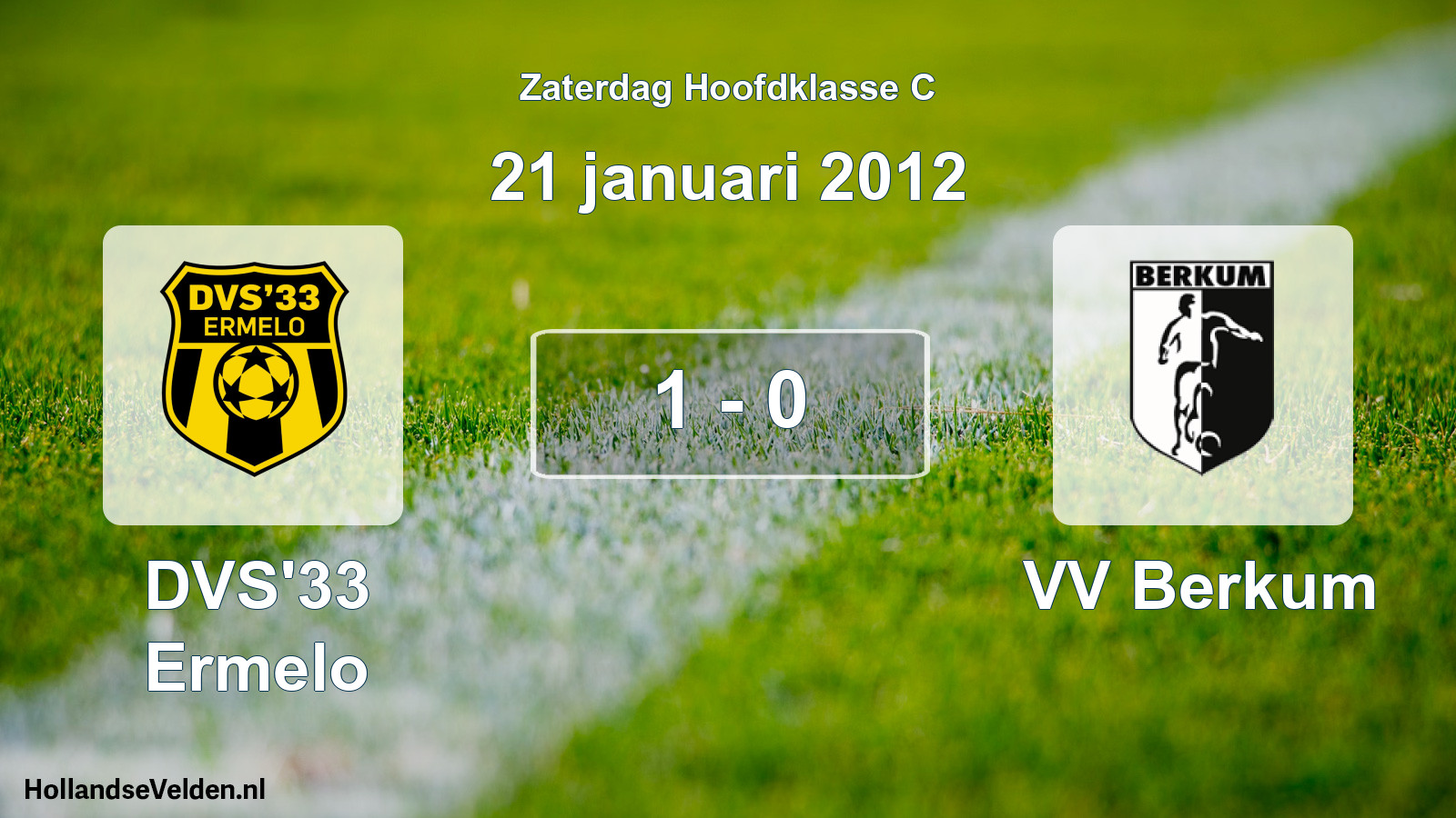 Total number of matches played: DVS'33 Ermelo - VV Berkum 1 - 0 (21 January 2012)