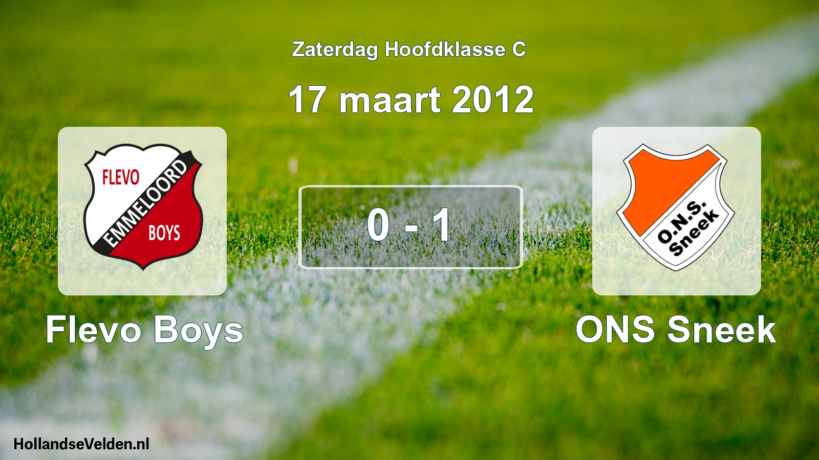 Total number of matches played: Flevo Boys - ONS Sneek 0 - 1 (17 March 2012)