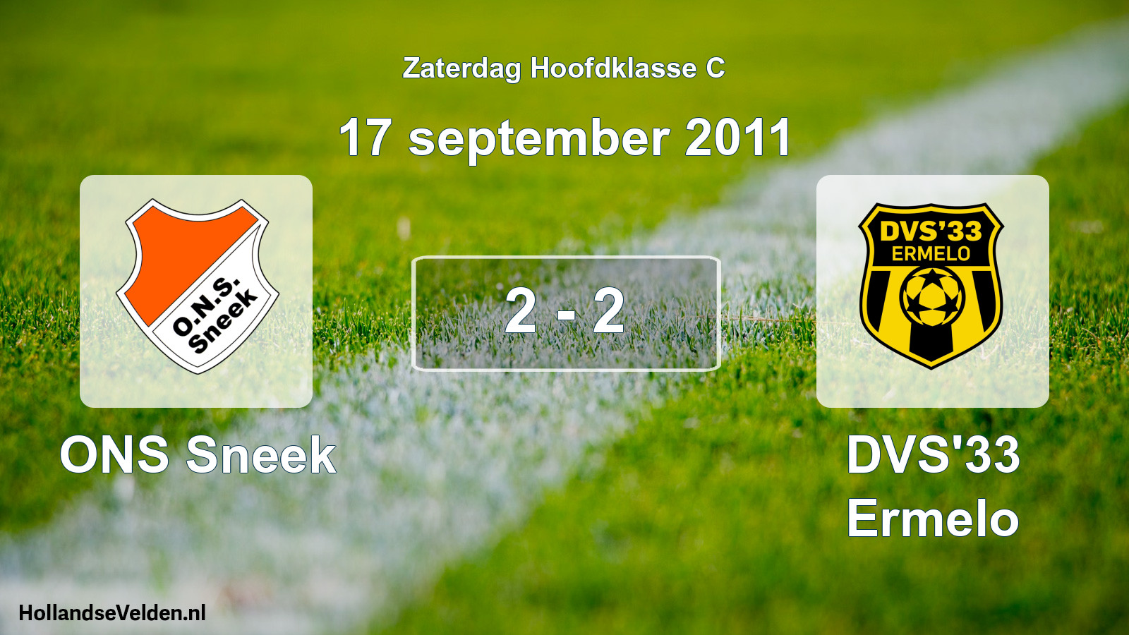 Total number of matches played: ONS Sneek - DVS'33 Ermelo 2 - 2 (17 September 2011)