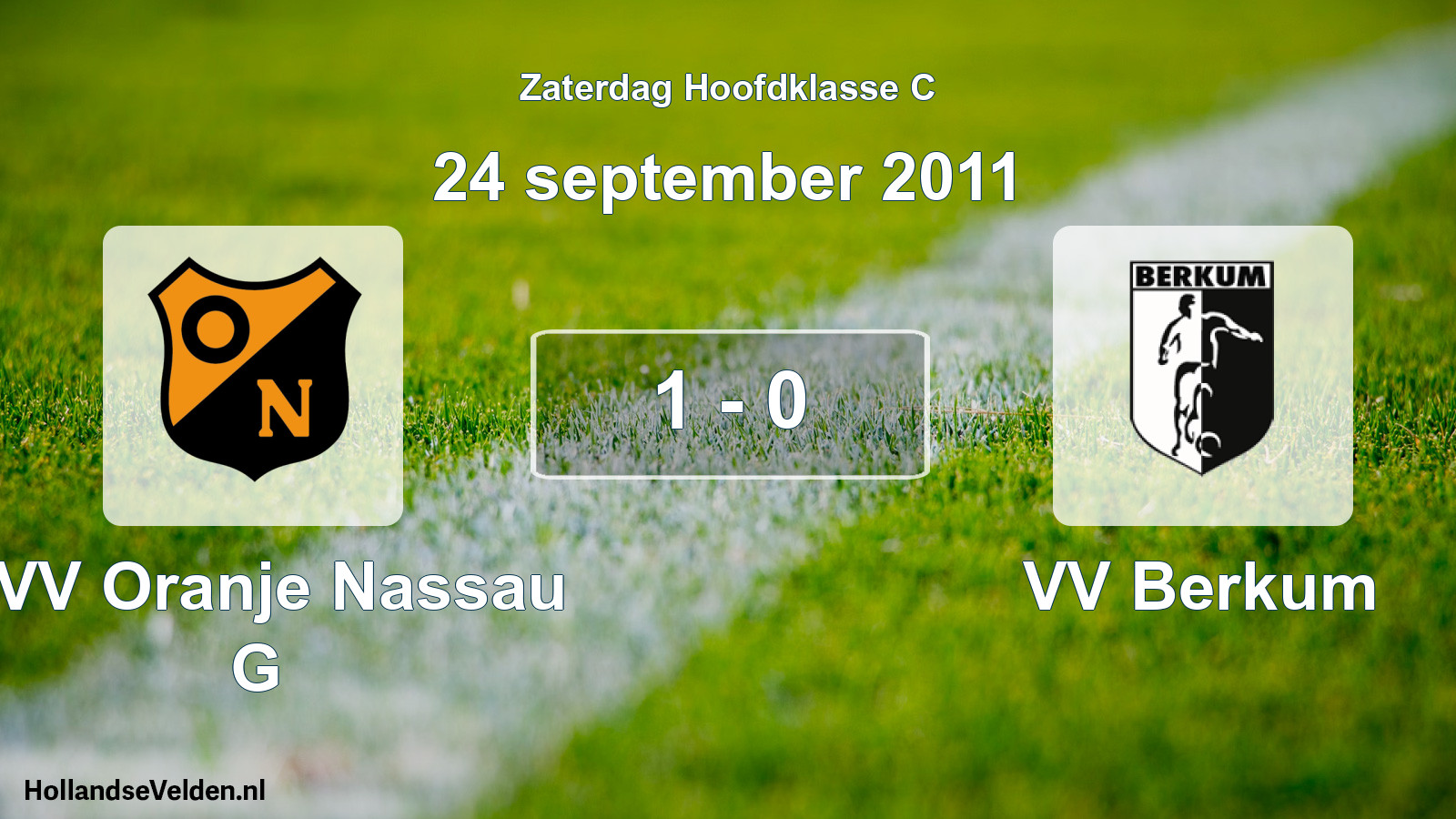 Total number of matches played: CVV Oranje Nassau G - VV Berkum 1 - 0 (24 September 2011)