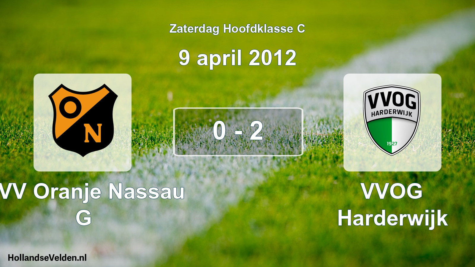 Total number of matches played: CVV Oranje Nassau G - VVOG Harderwijk 0 - 2 (9 April 2012)