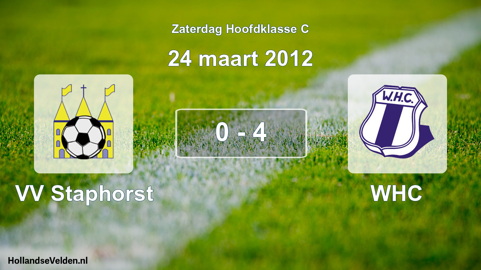 Total number of matches played: VV Staphorst - WHC 0 - 4 (24 March 2012)
