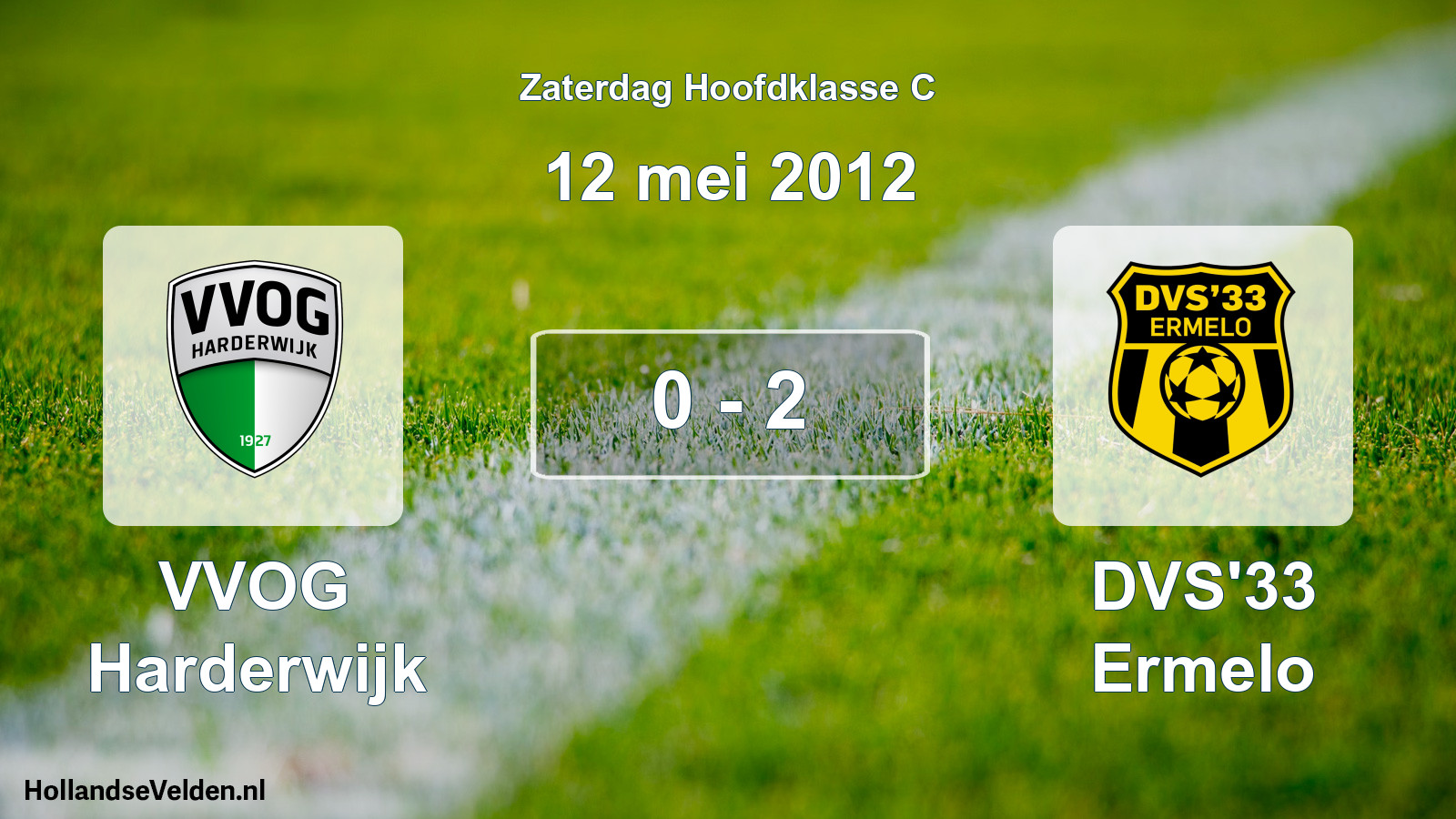 Total number of matches played: VVOG Harderwijk - DVS'33 Ermelo 0 - 2 (12 May 2012)