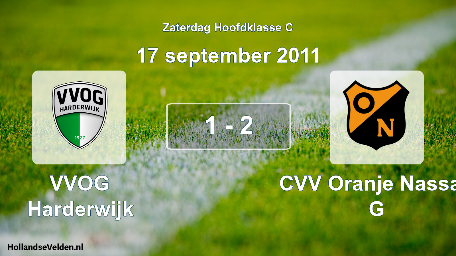Total number of matches played: VVOG Harderwijk - CVV Oranje Nassau G 1 - 2 (17 September 2011)