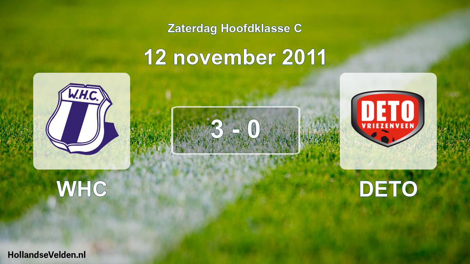 Total number of matches played: WHC - DETO 3 - 0 (12 November 2011)