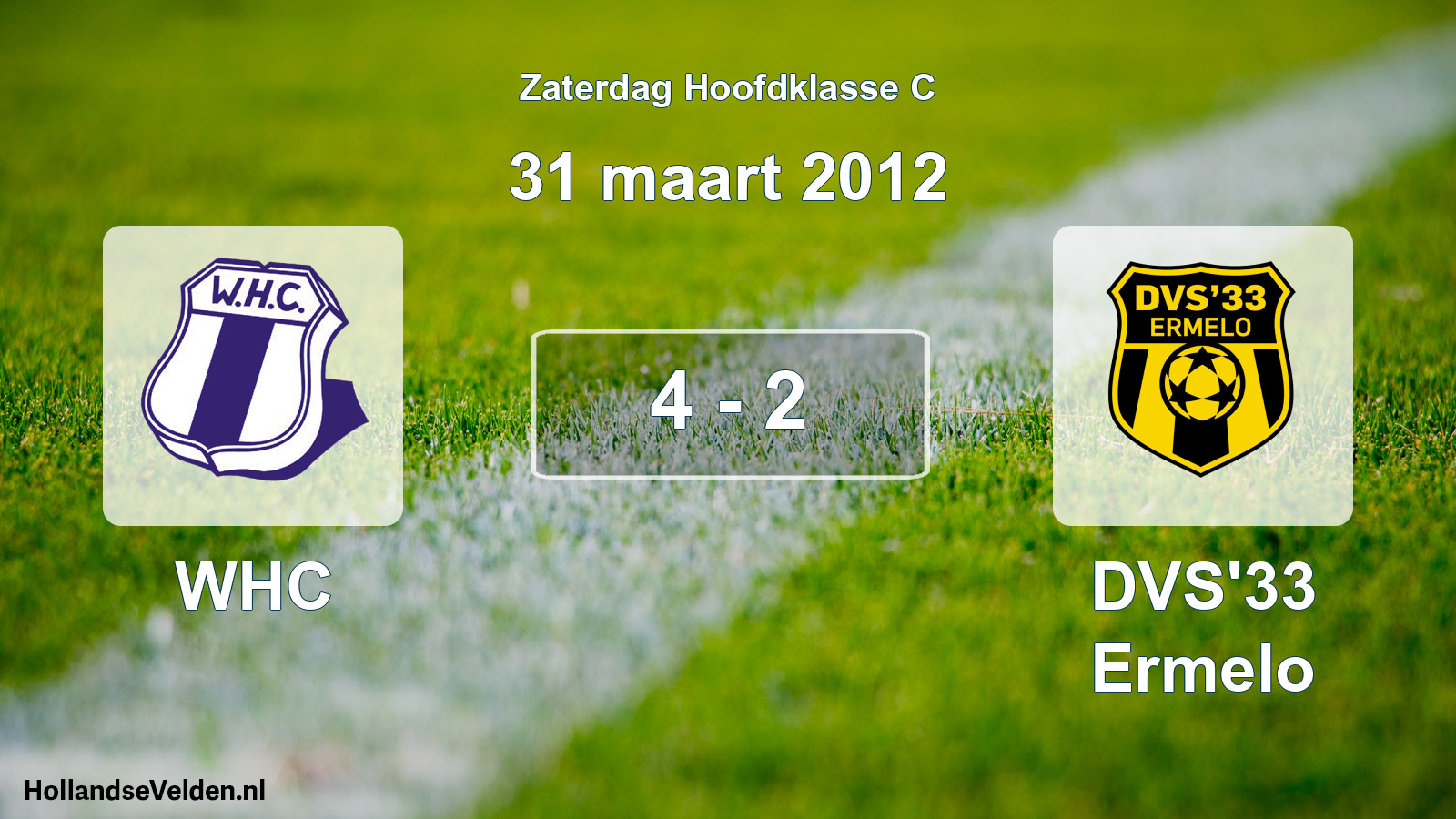 Total number of matches played: WHC - DVS'33 Ermelo 4 - 2 (31 March 2012)