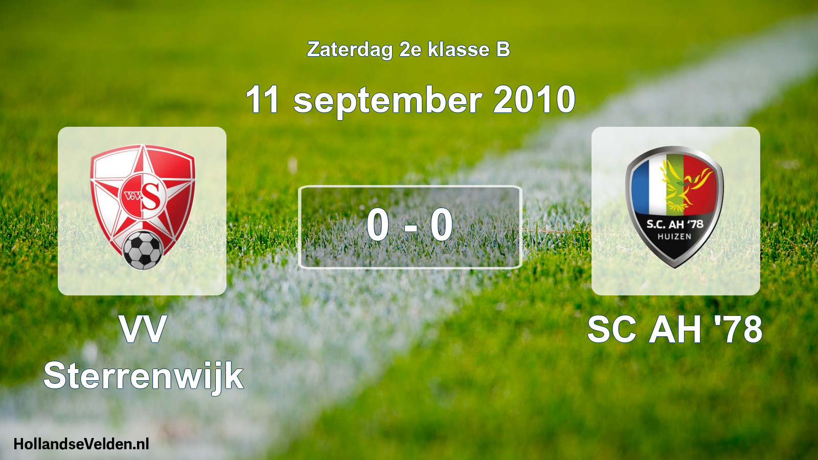 Total number of matches played: VV Sterrenwijk - SC AH '78 0 - 0 (11 September 2010)