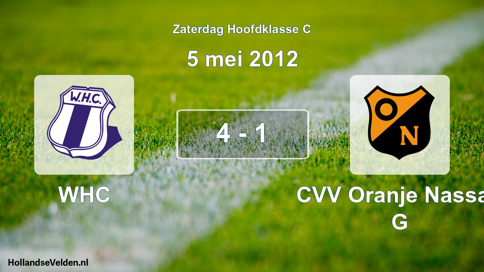 Total number of matches played: WHC - CVV Oranje Nassau G 4 - 1 (5 May 2012)