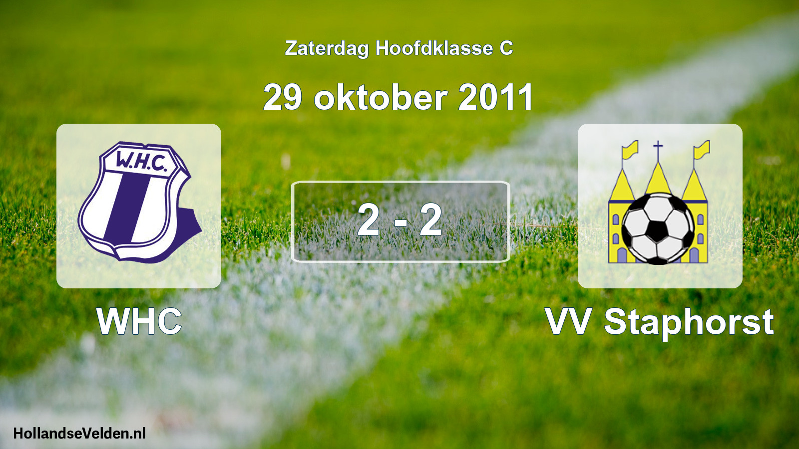 Total number of matches played: WHC - VV Staphorst 2 - 2 (29 October 2011)
