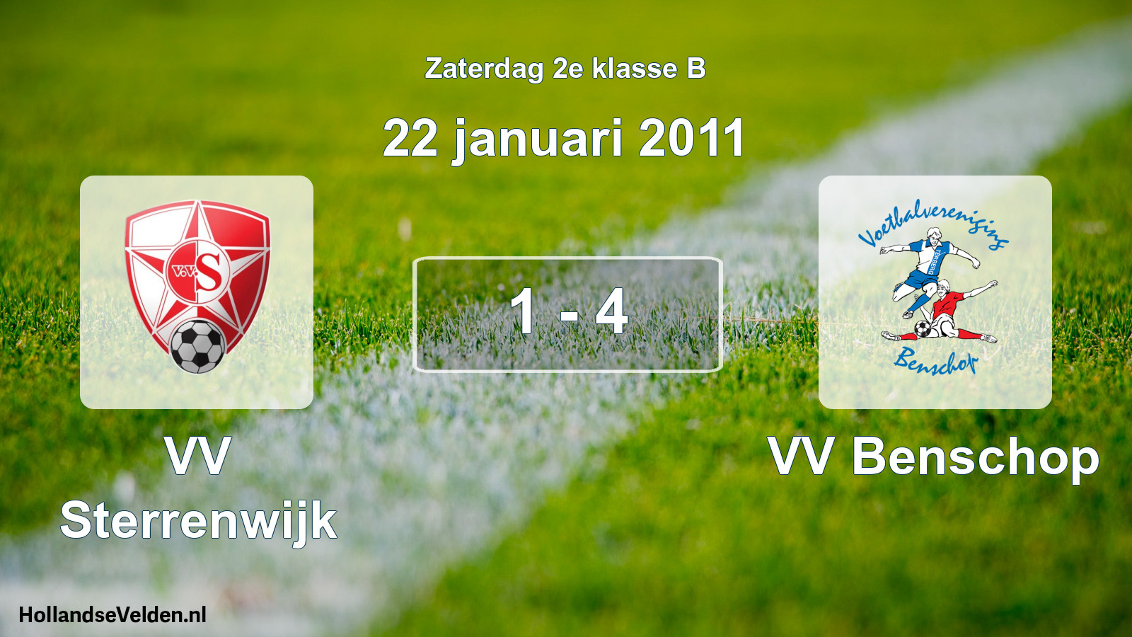 Total number of matches played: VV Sterrenwijk - VV Benschop 1 - 4 (22 January 2011)