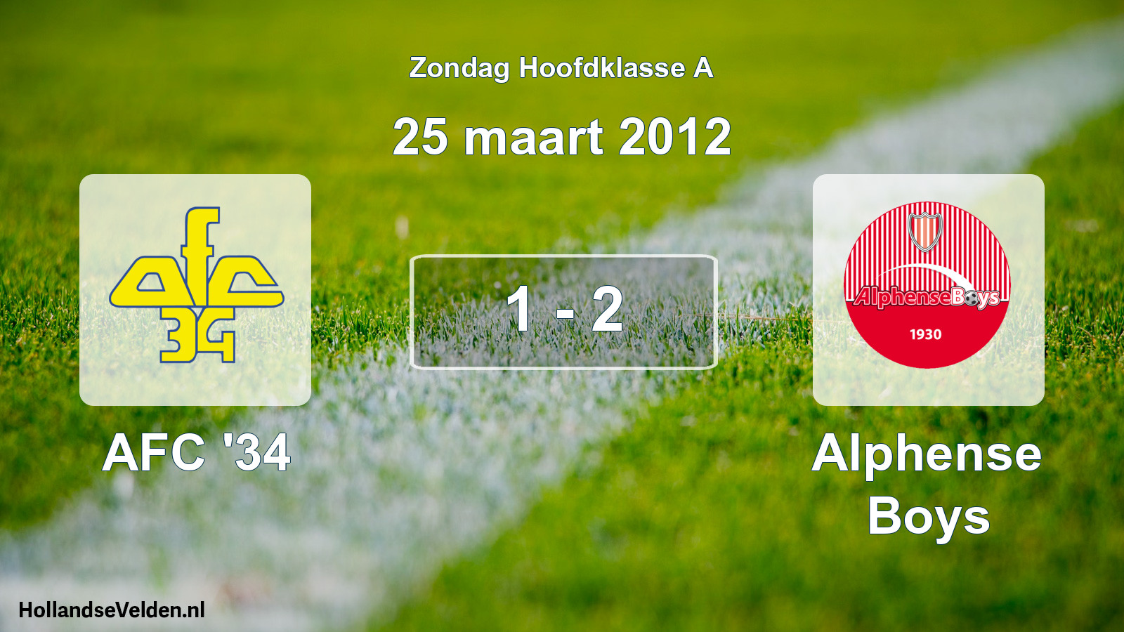 Total number of matches played: AFC '34 - Alphense Boys 1 - 2 (25 March 2012)