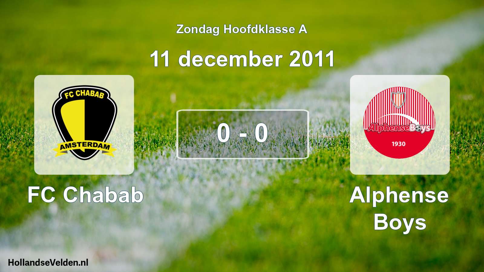 Total number of matches played: FC Chabab - Alphense Boys 0 - 0 (11 December 2011)