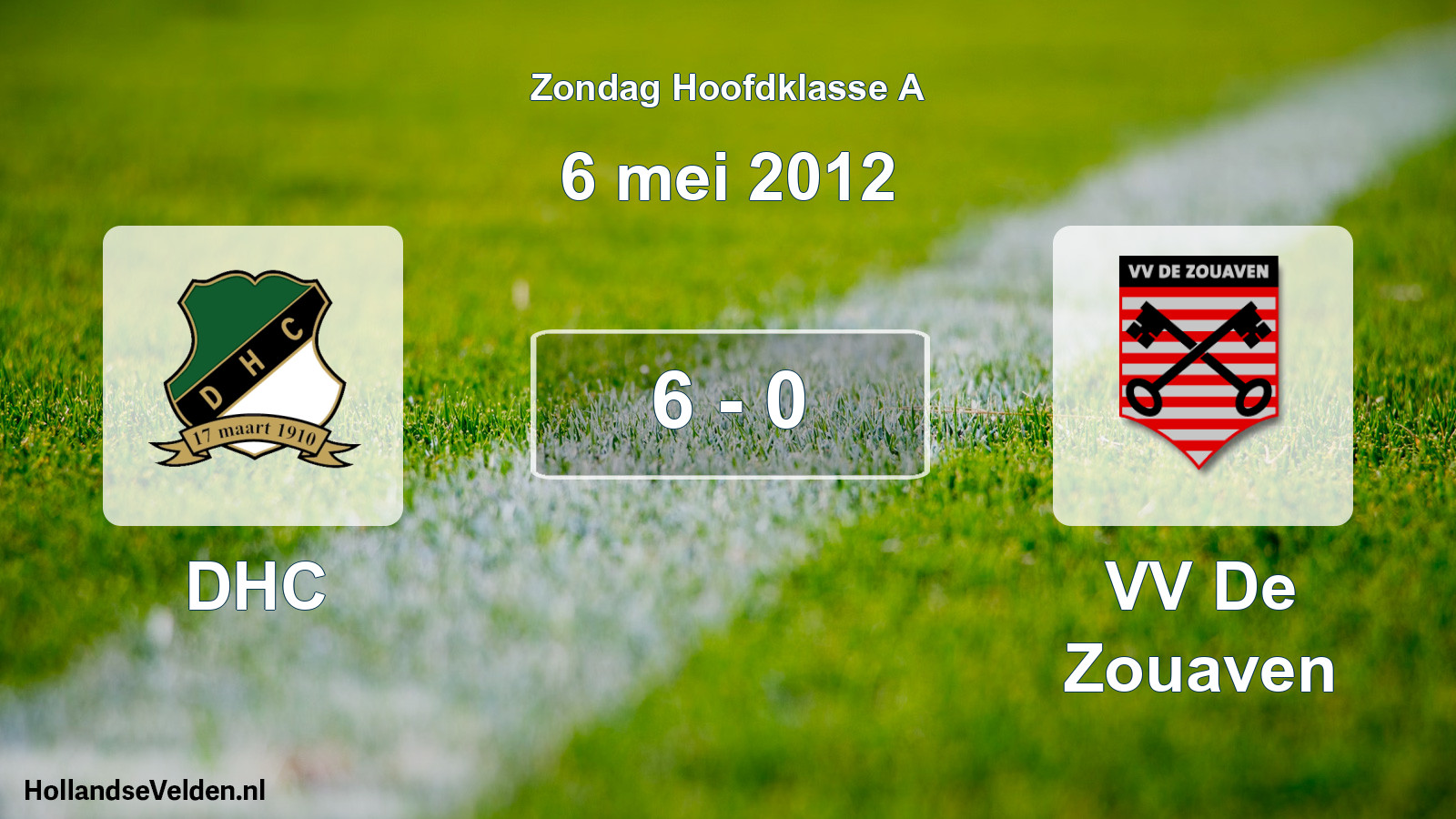 Total number of matches played: DHC - VV De Zouaven 6 - 0 (6 May 2012)