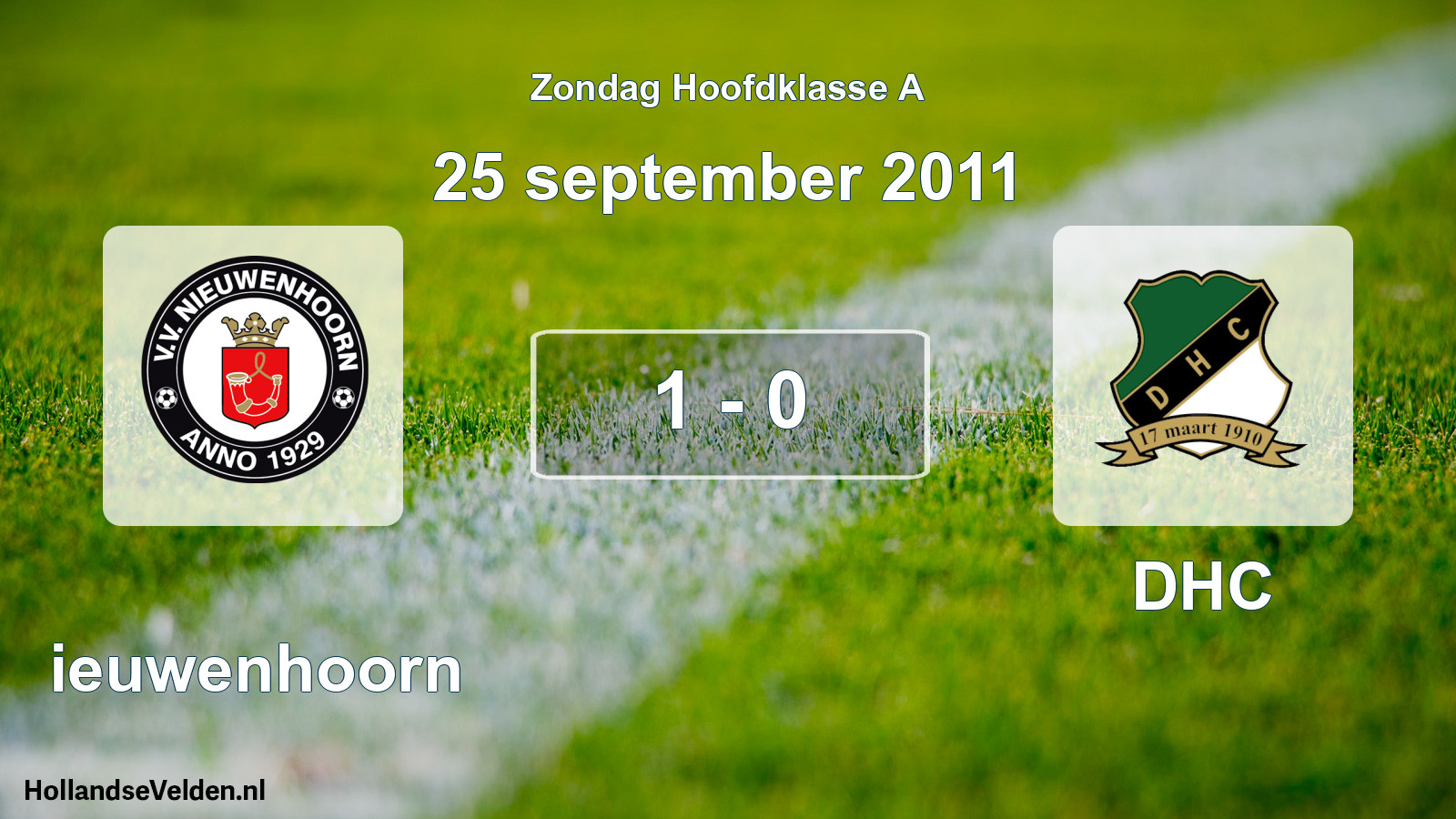 Total number of matches played: Nieuwenhoorn - DHC 1 - 0 (25 September 2011)