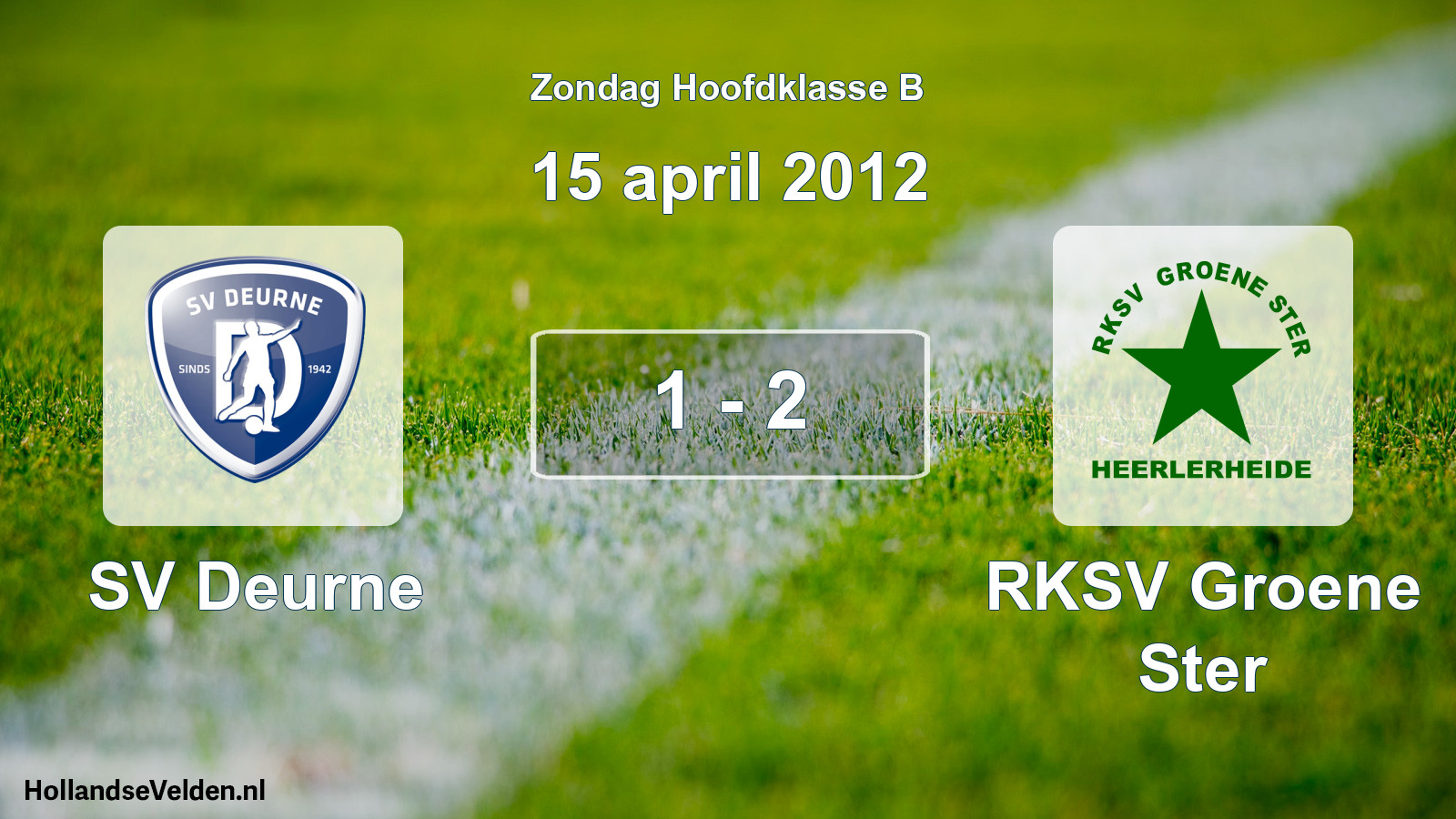 Total number of matches played: SV Deurne - RKSV Groene Ster 1 - 2 (15 April 2012)