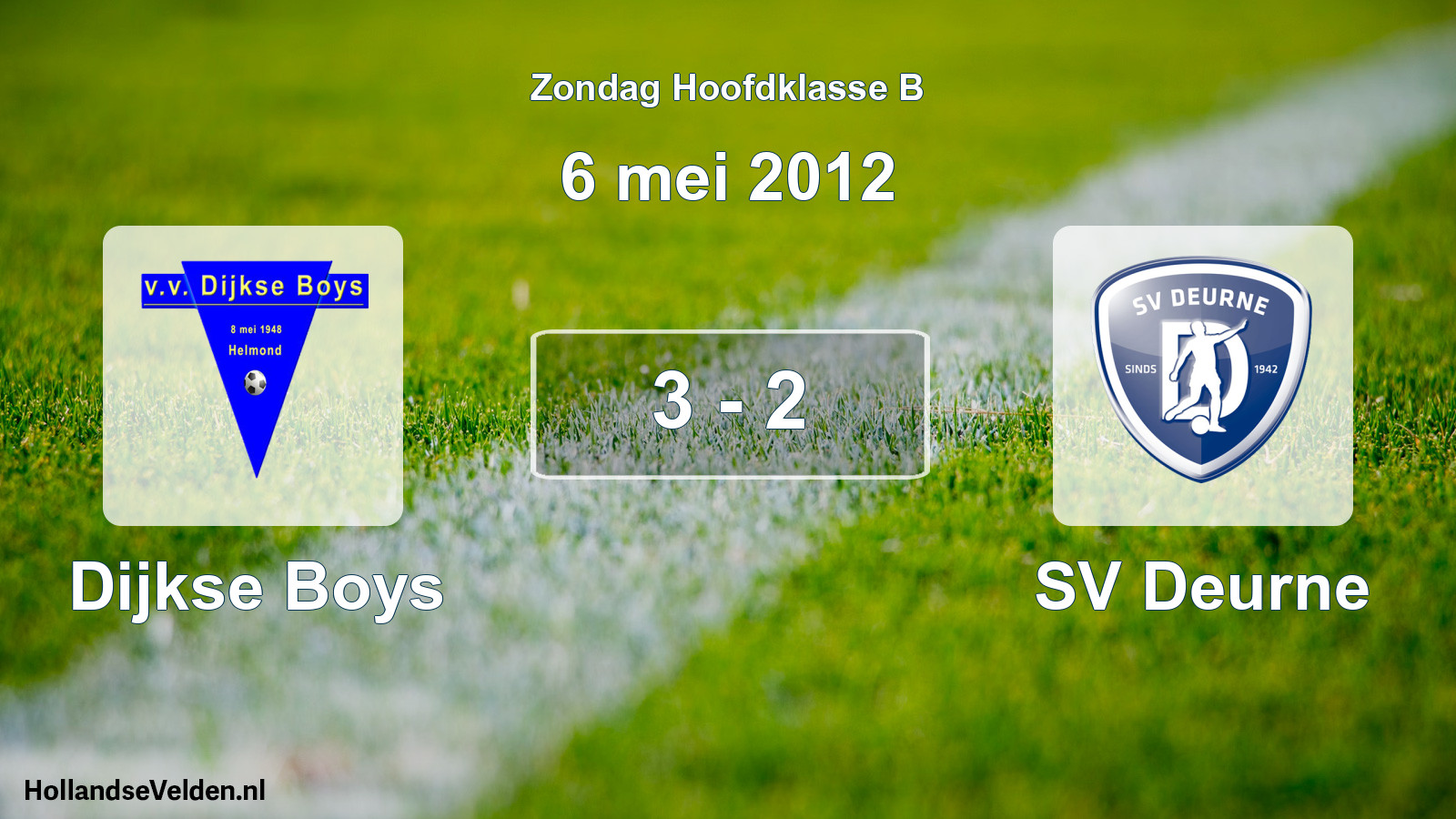 Total number of matches played: Dijkse Boys - SV Deurne 3 - 2 (6 May 2012)