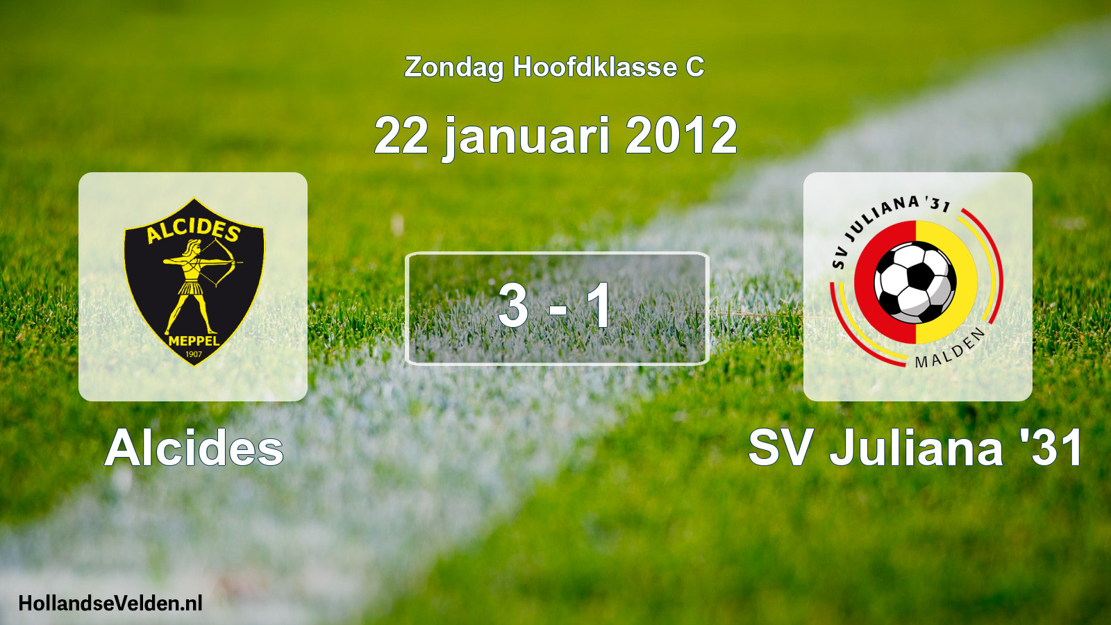 Total number of matches played: Alcides - SV Juliana '31 3 - 1 (22 January 2012)