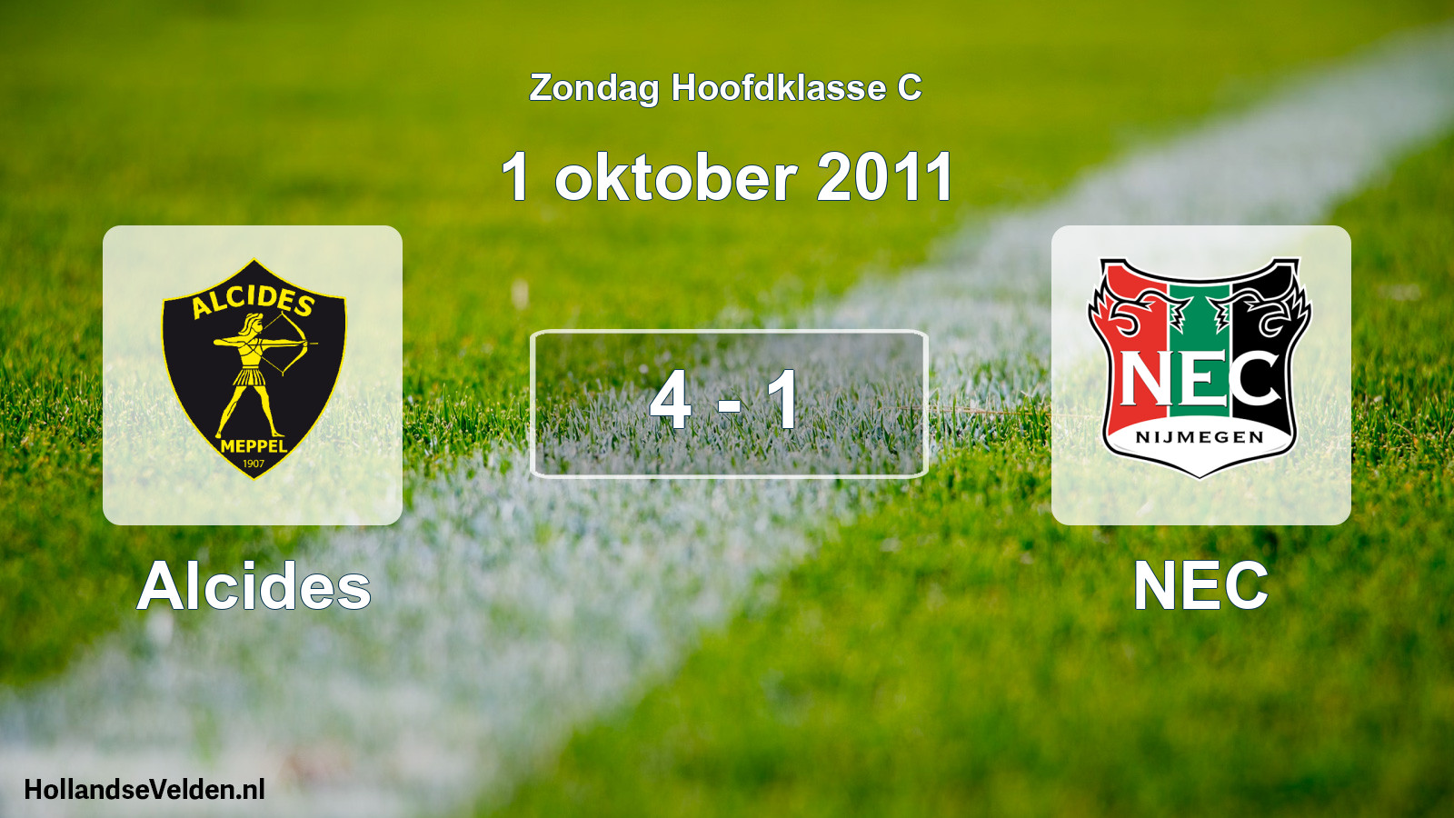 Total number of matches played: Alcides - NEC 4 - 1 (1 October 2011)