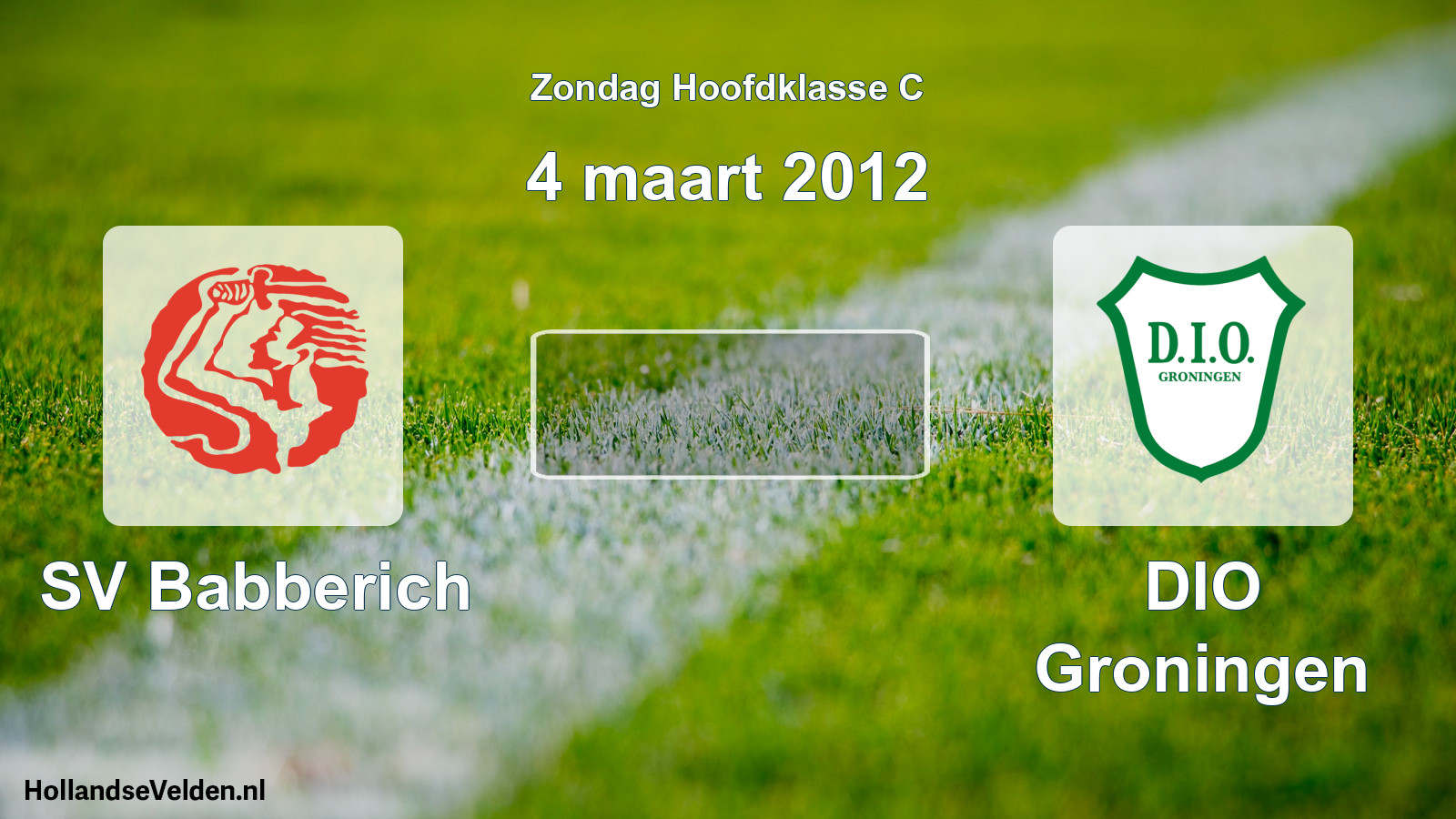 Scheduled Match: SV Babberich - DIO Groningen (4 March 2012)