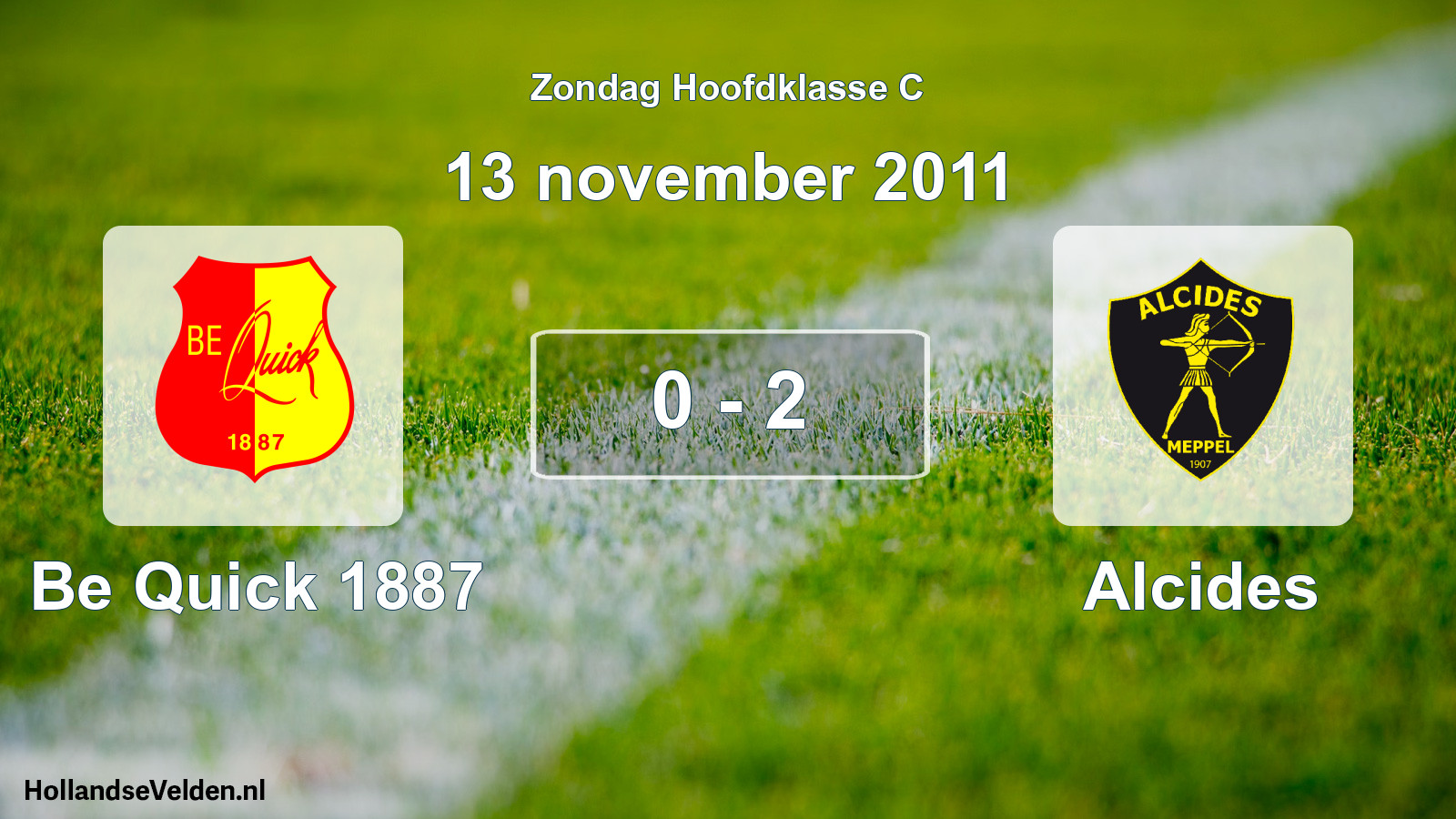 Total number of matches played: Be Quick 1887 - Alcides 0 - 2 (13 November 2011)