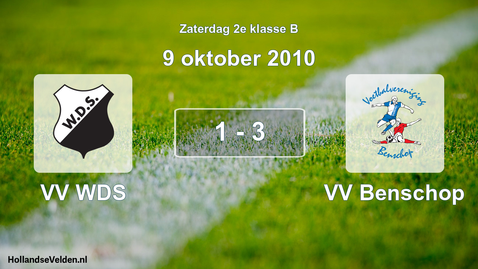 Total number of matches played: VV WDS - VV Benschop 1 - 3 (9 October 2010)
