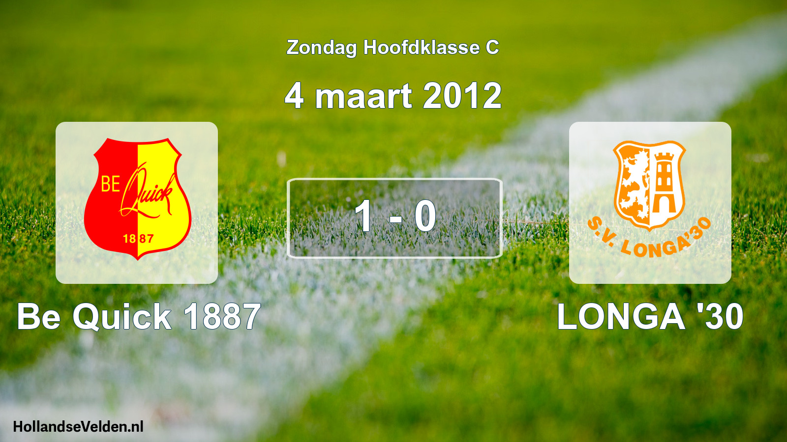 Total number of matches played: Be Quick 1887 - LONGA '30 1 - 0 (4 March 2012)