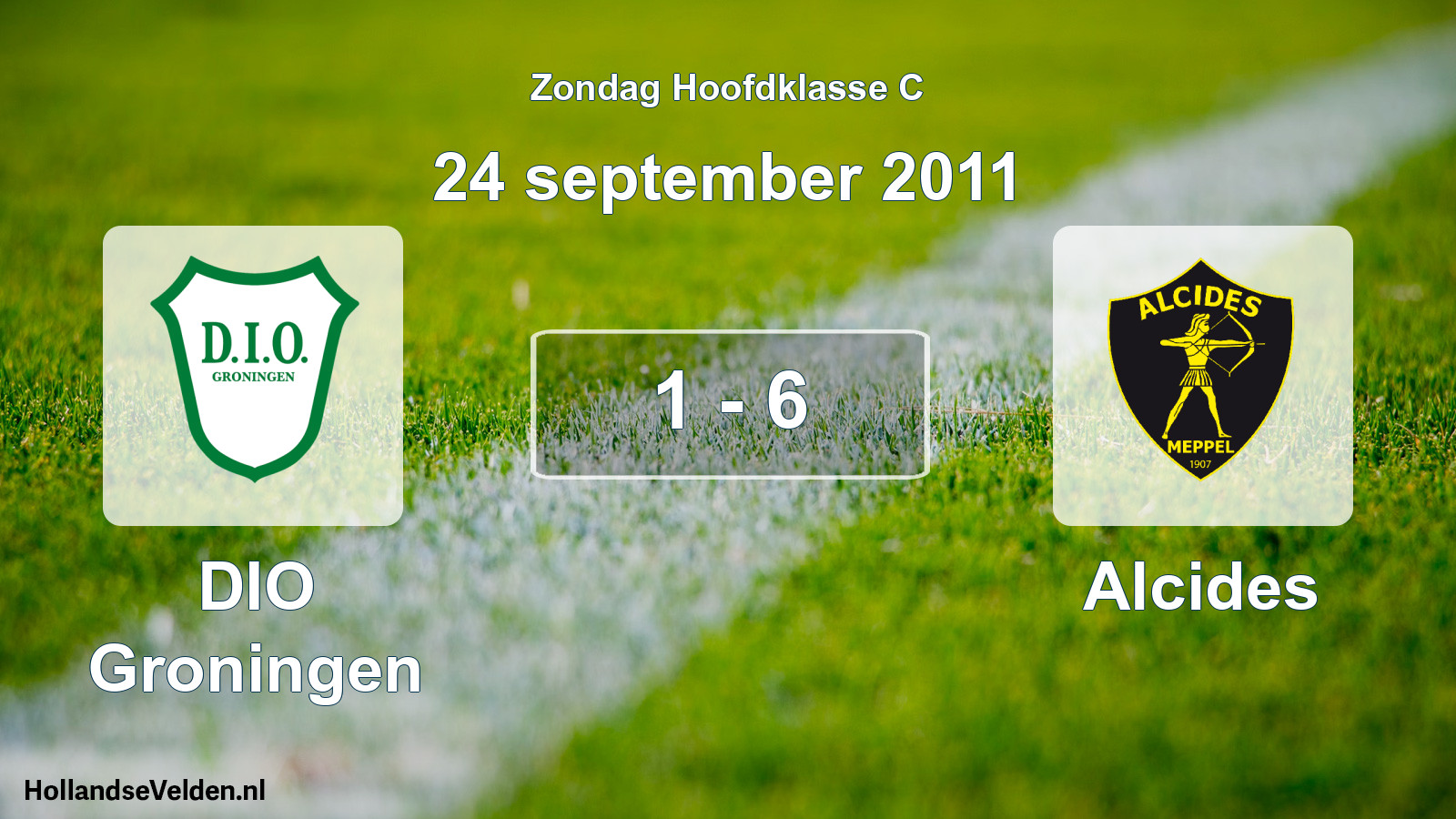 Total number of matches played: DIO Groningen - Alcides 1 - 6 (24 September 2011)