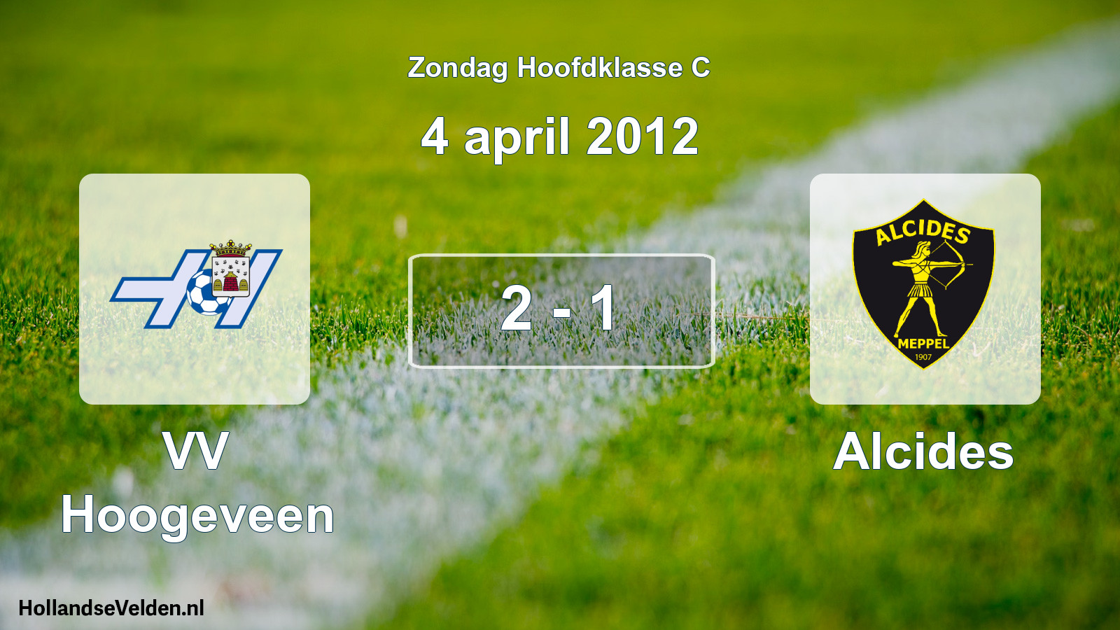Total number of matches played: VV Hoogeveen - Alcides 2 - 1 (4 April 2012)
