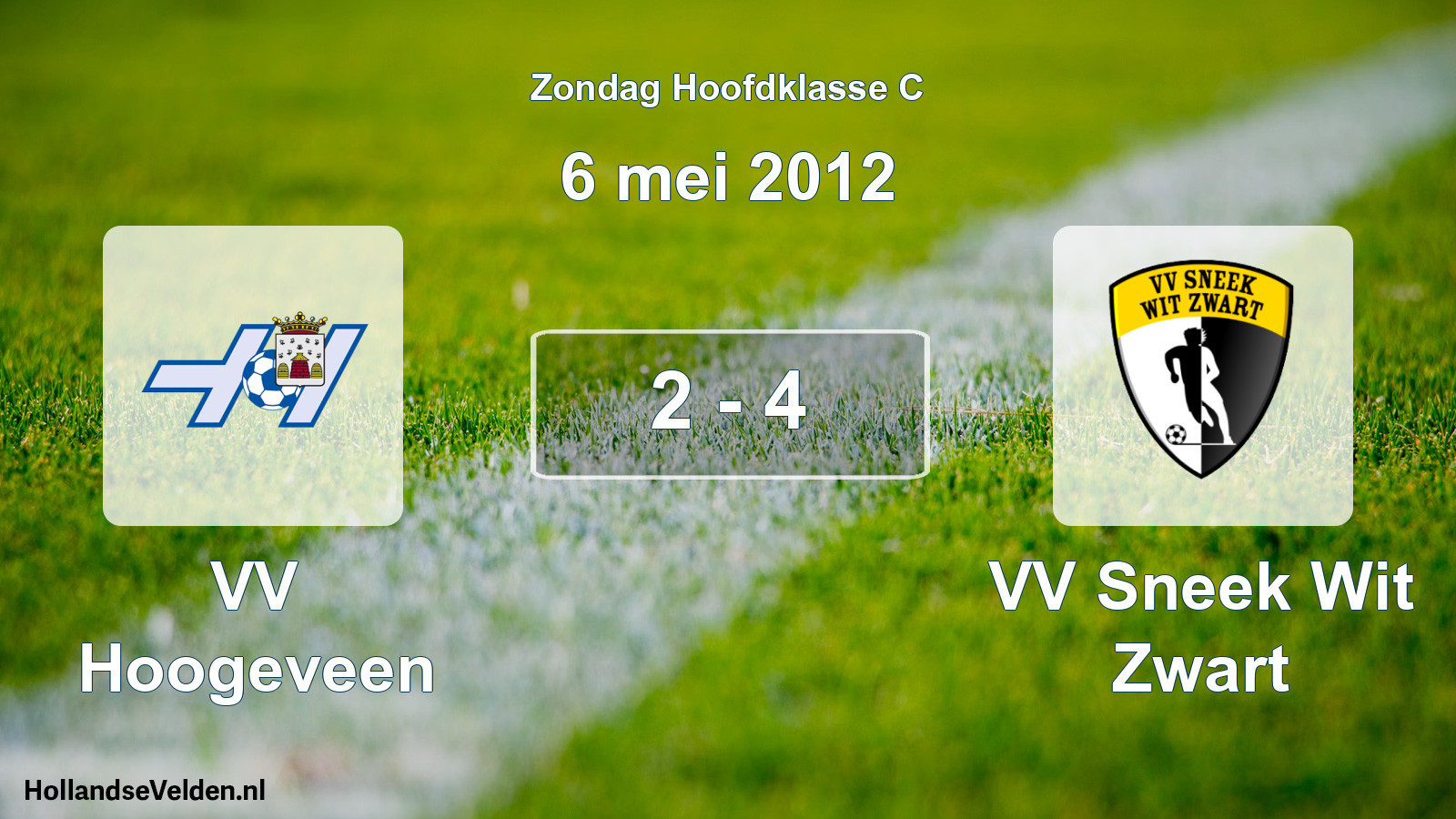 Total number of matches played: VV Hoogeveen - VV Sneek Wit Zwart 2 - 4 (6 May 2012)
