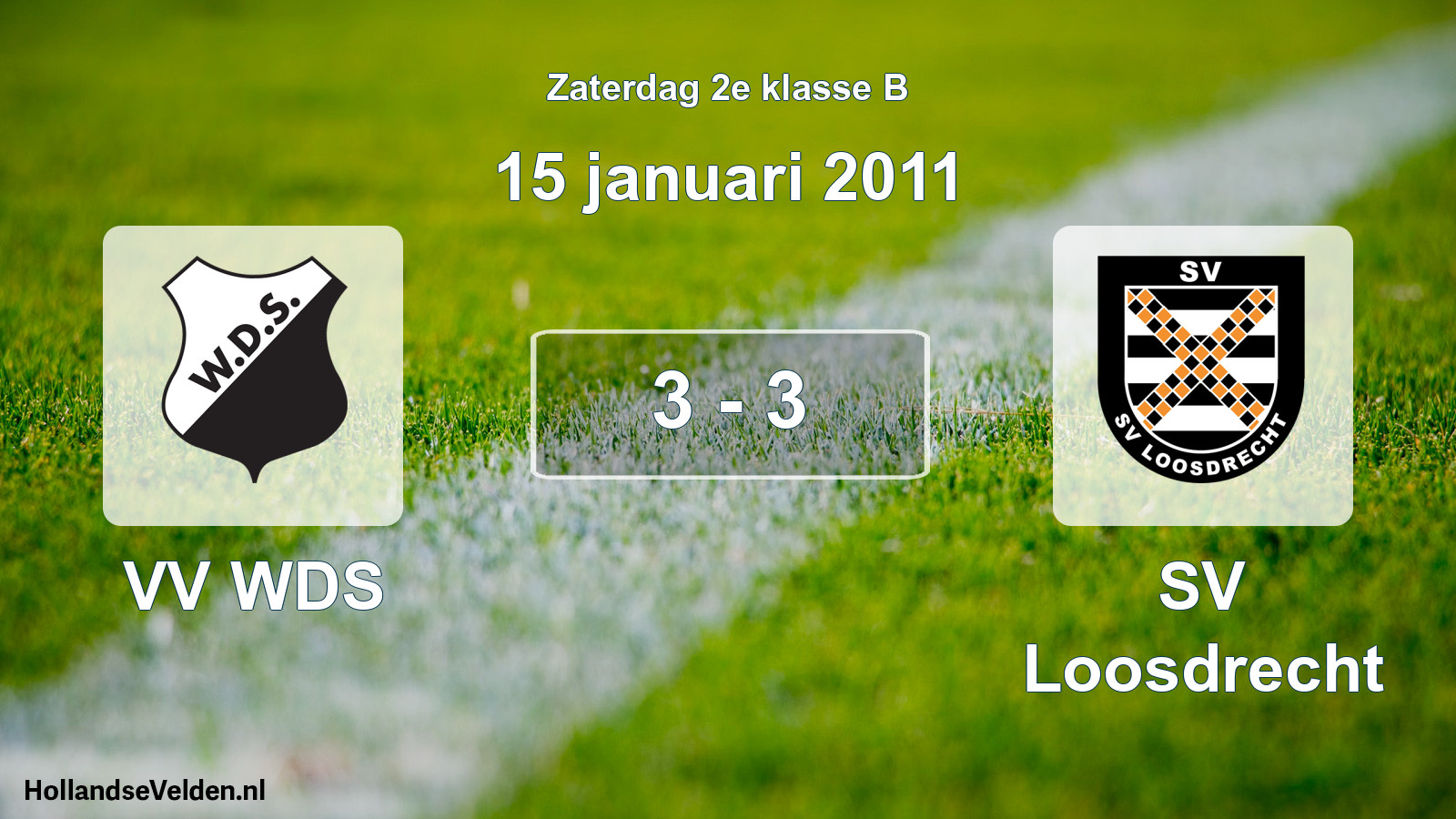 Total number of matches played: VV WDS - SV Loosdrecht 3 - 3 (15 January 2011)