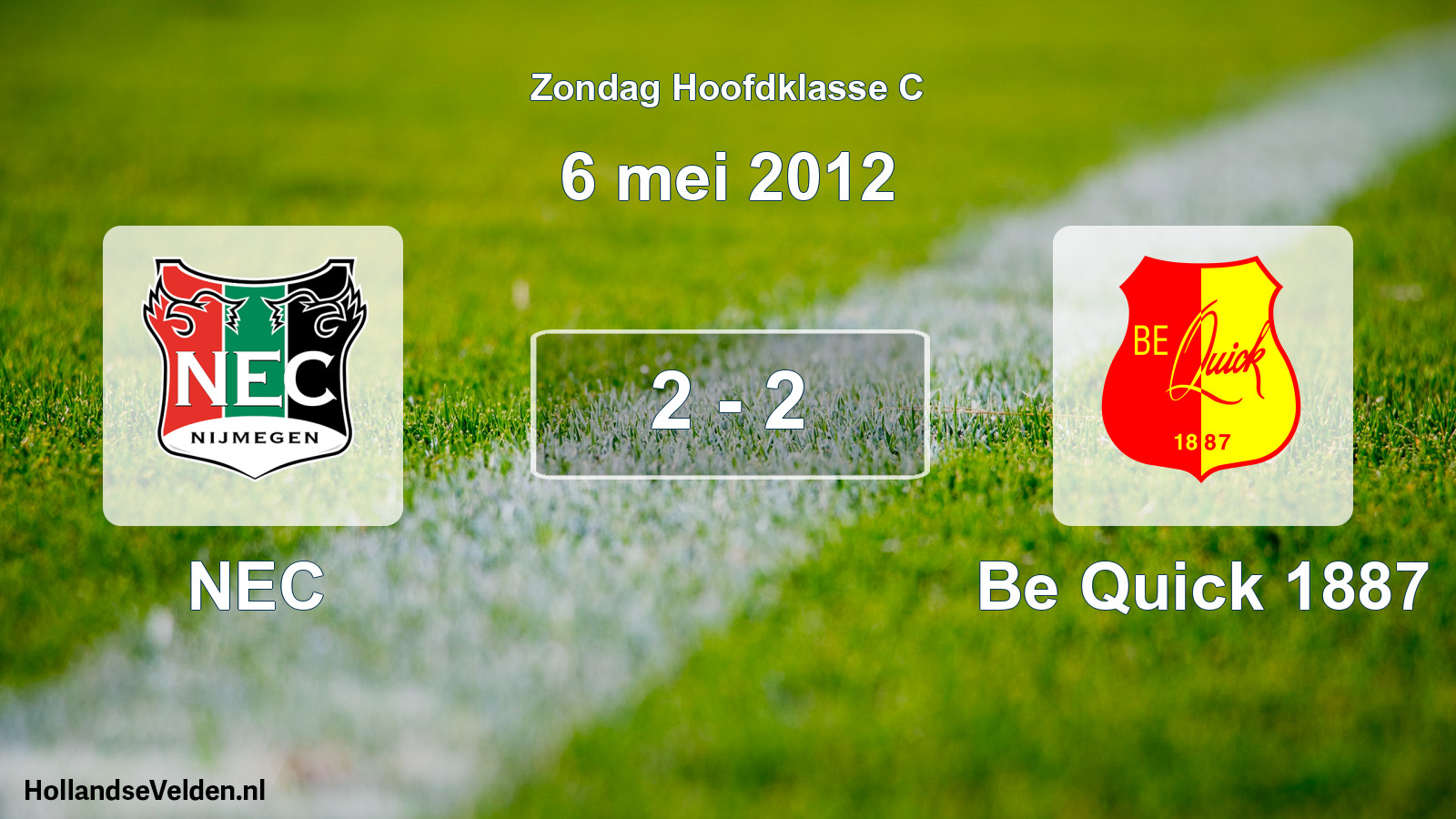 Total number of matches played: NEC - Be Quick 1887 2 - 2 (6 May 2012)