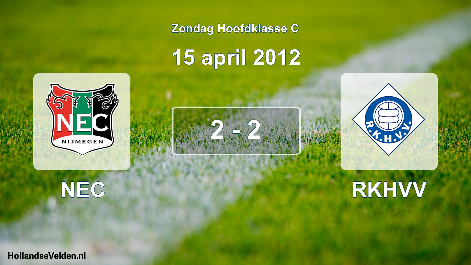 Total number of matches played: NEC - RKHVV 2 - 2 (15 April 2012)