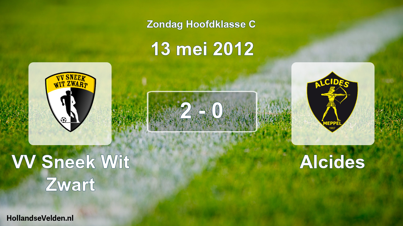 Total number of matches played: VV Sneek Wit Zwart - Alcides 2 - 0 (13 May 2012)
