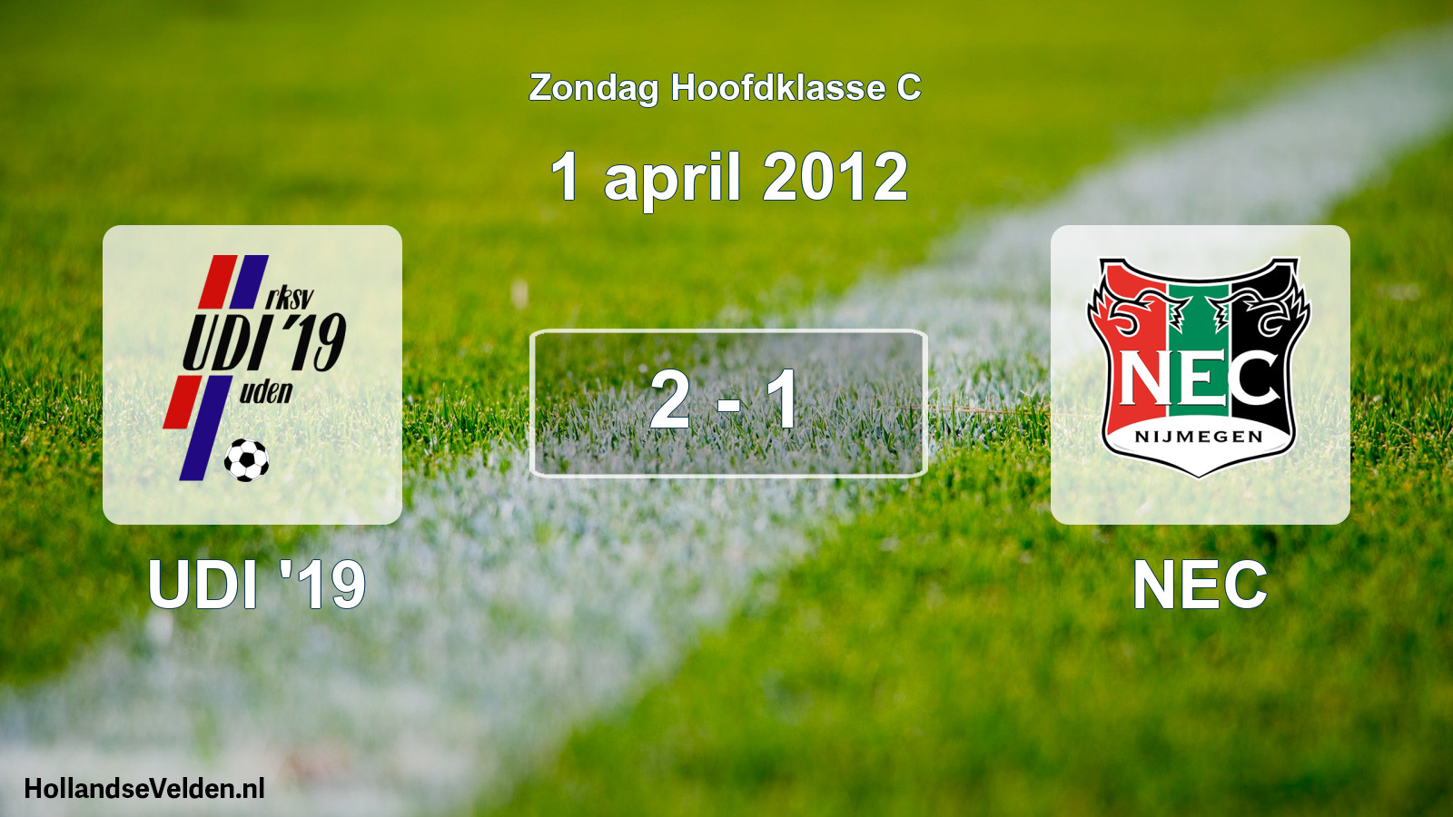 Total number of matches played: UDI '19 - NEC 2 - 1 (1 April 2012)