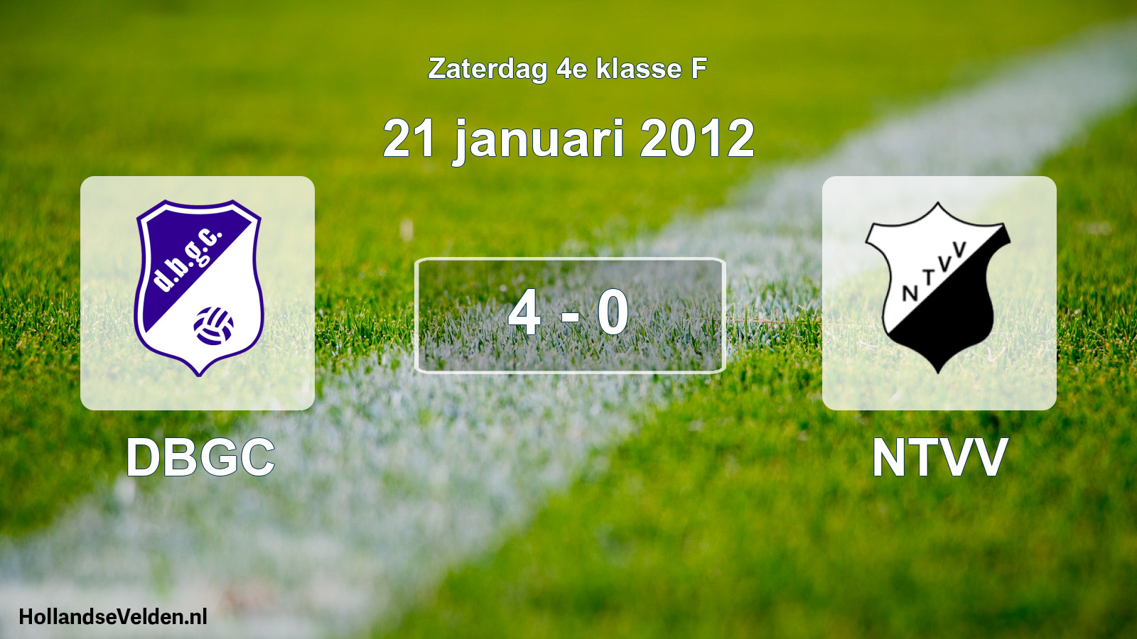 Total number of matches played: DBGC - NTVV 4 - 0 (21 January 2012)