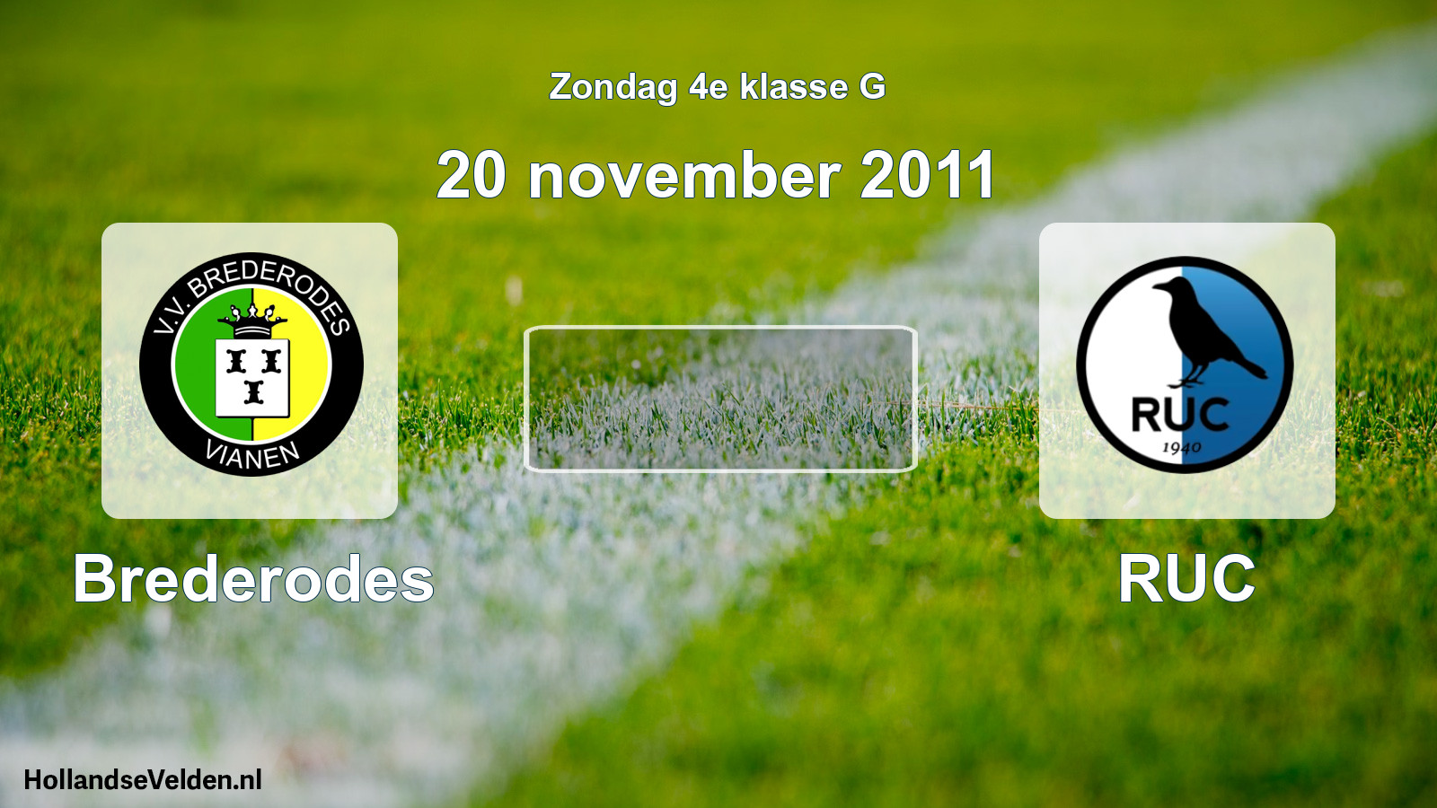 Scheduled Match: Brederodes - RUC (20 November 2011)