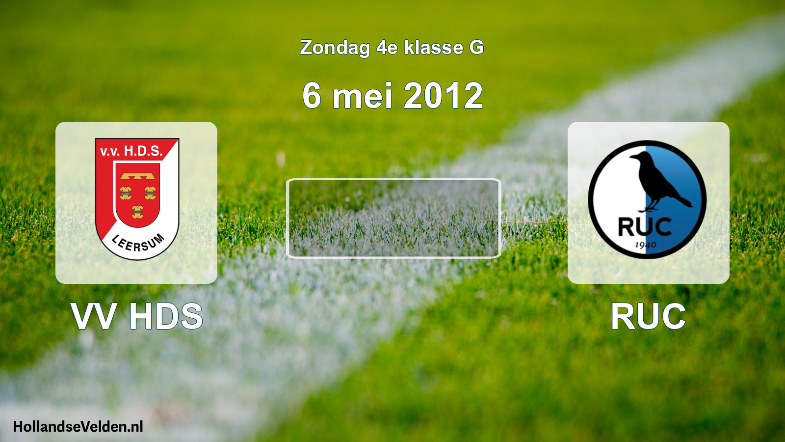 Scheduled Match: VV HDS - RUC (6 May 2012)