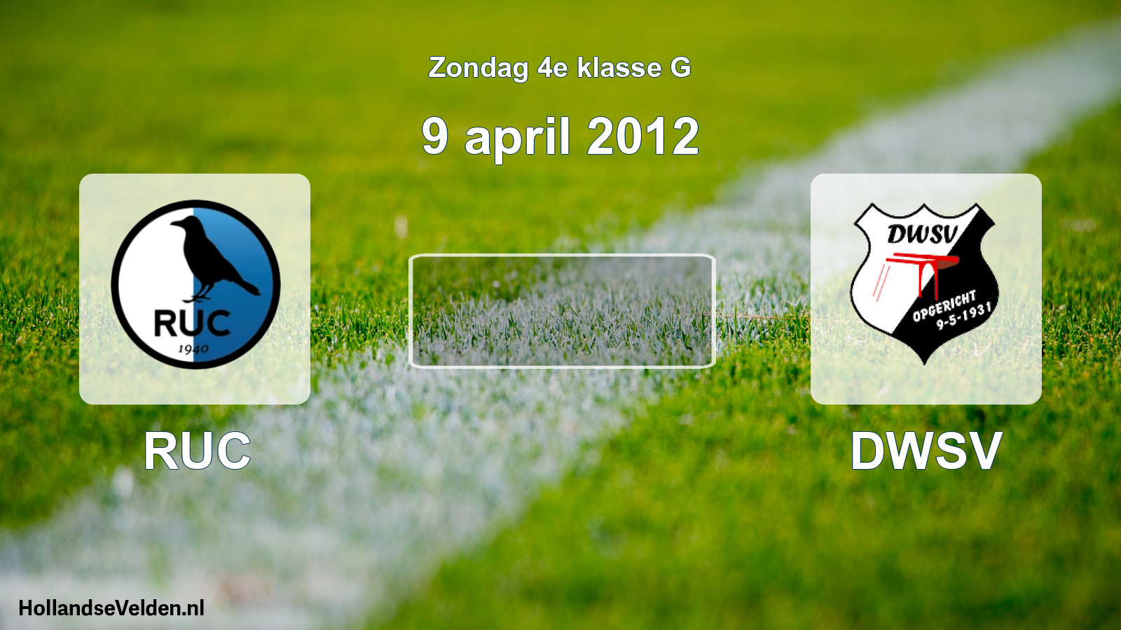 Scheduled Match: RUC - DWSV (9 April 2012)