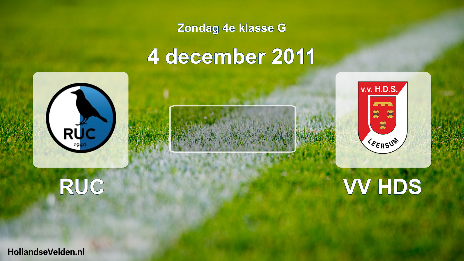 Scheduled Match: RUC - VV HDS (4 December 2011)