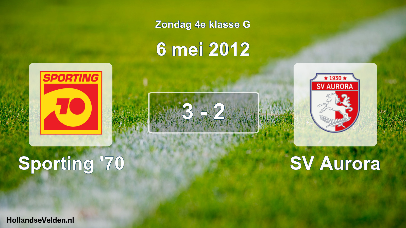 Total number of matches played: Sporting '70 - SV Aurora 3 - 2 (6 May 2012)