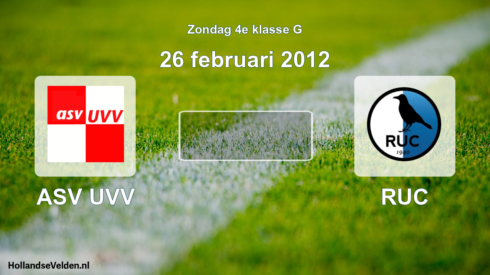Scheduled Match: ASV UVV - RUC (26 February 2012)