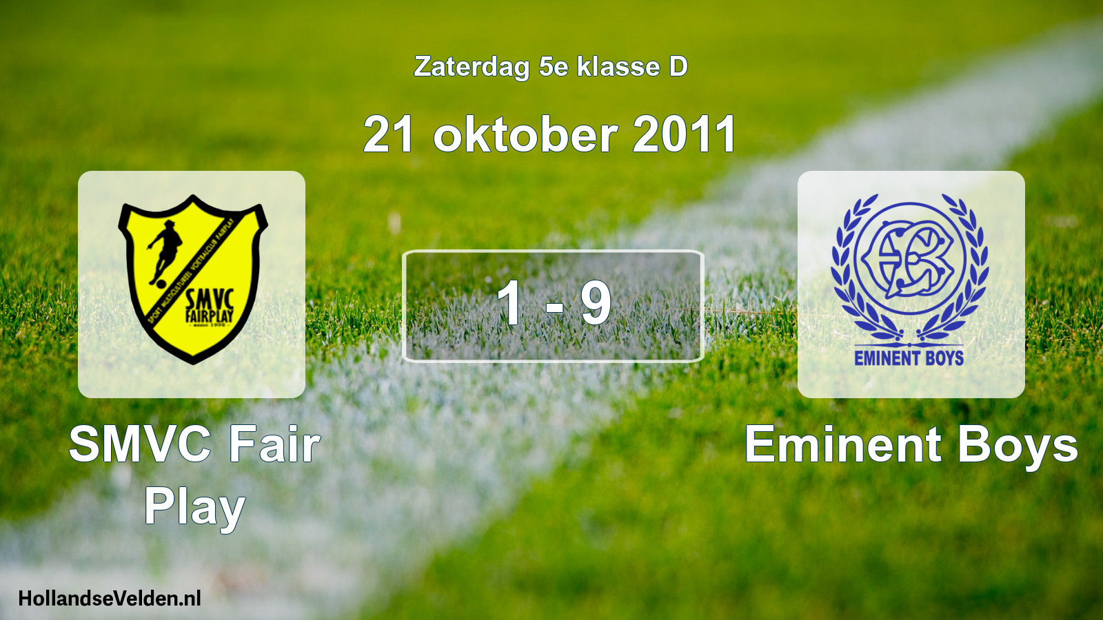 Total number of matches played: SMVC Fair Play - Eminent Boys 1 - 9 (21 October 2011)