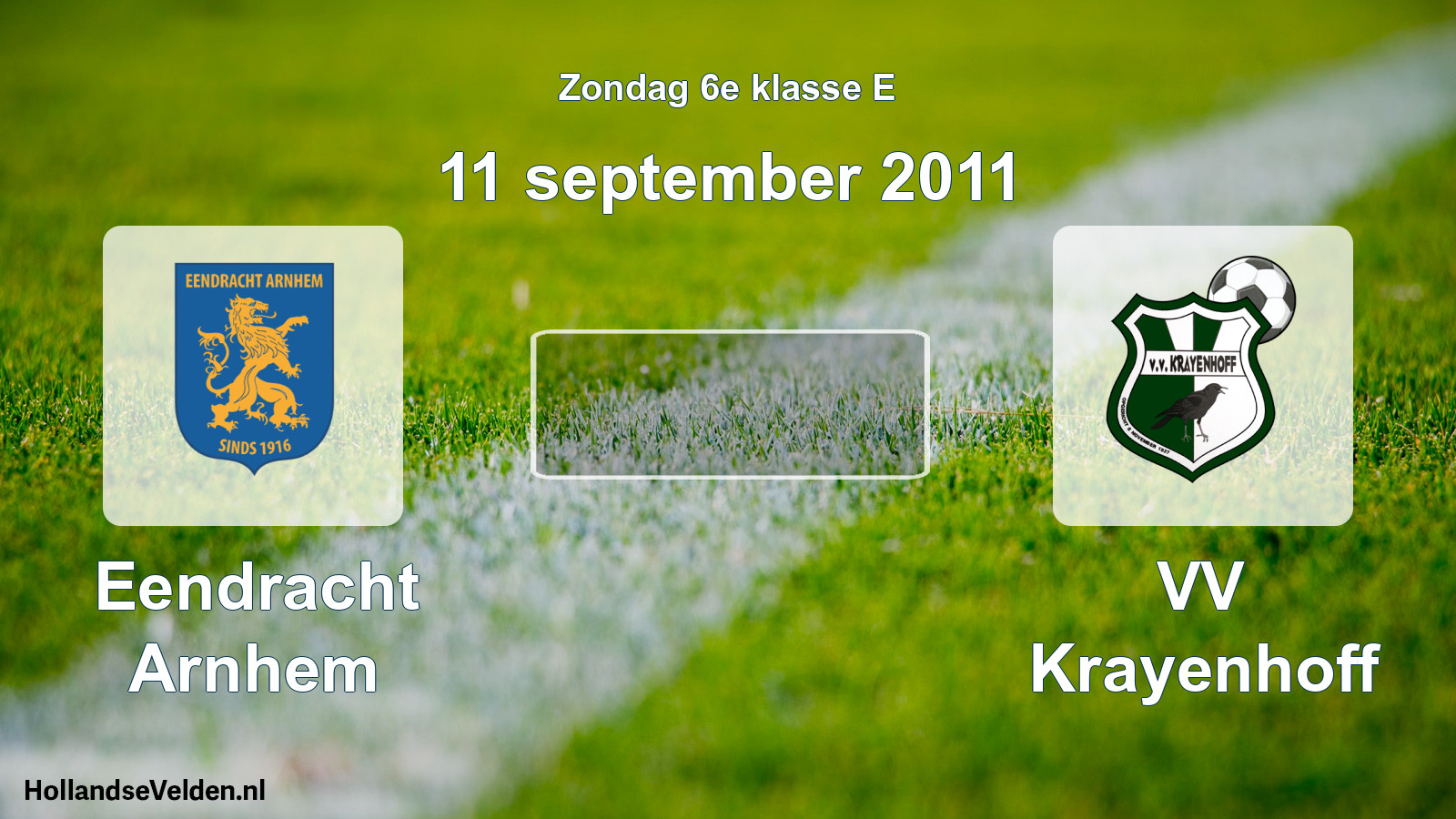 Scheduled Match: Eendracht Arnhem - VV Krayenhoff (11 September 2011)