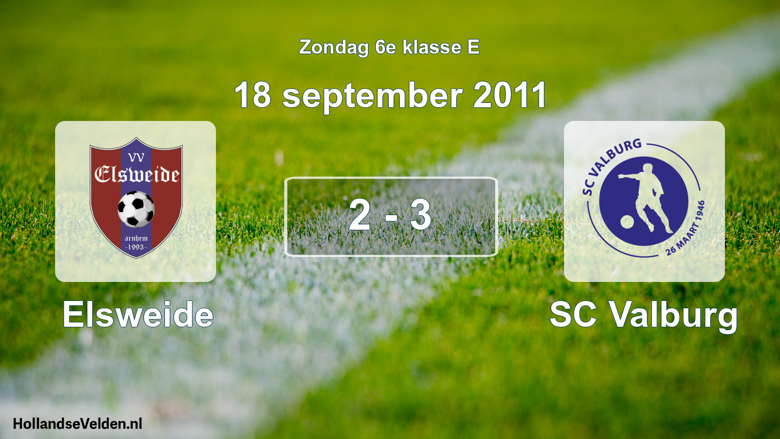 Total number of matches played: Elsweide - SC Valburg 2 - 3 (18 September 2011)