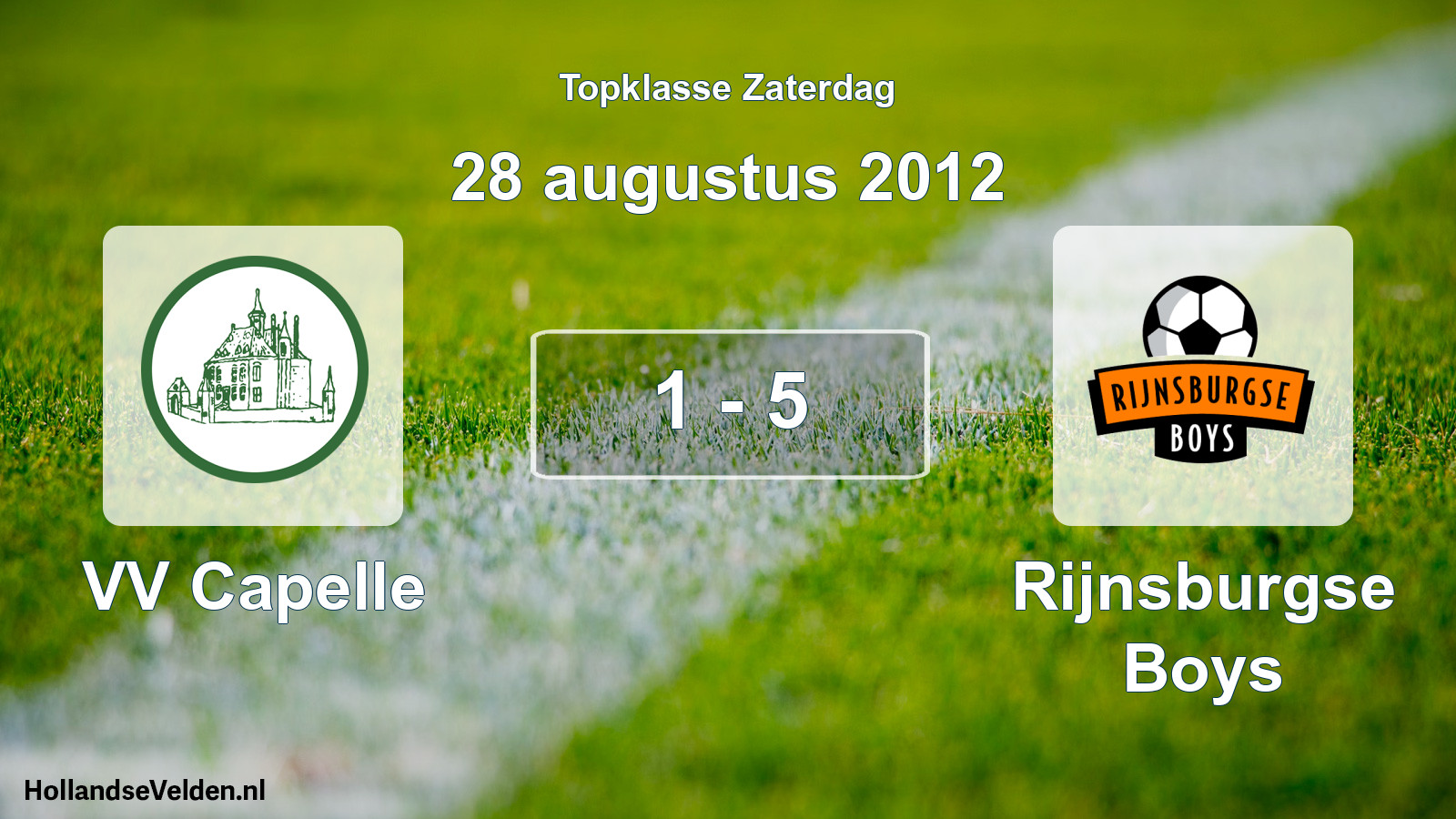 Total number of matches played: VV Capelle - Rijnsburgse Boys 1 - 5 (28 August 2012)